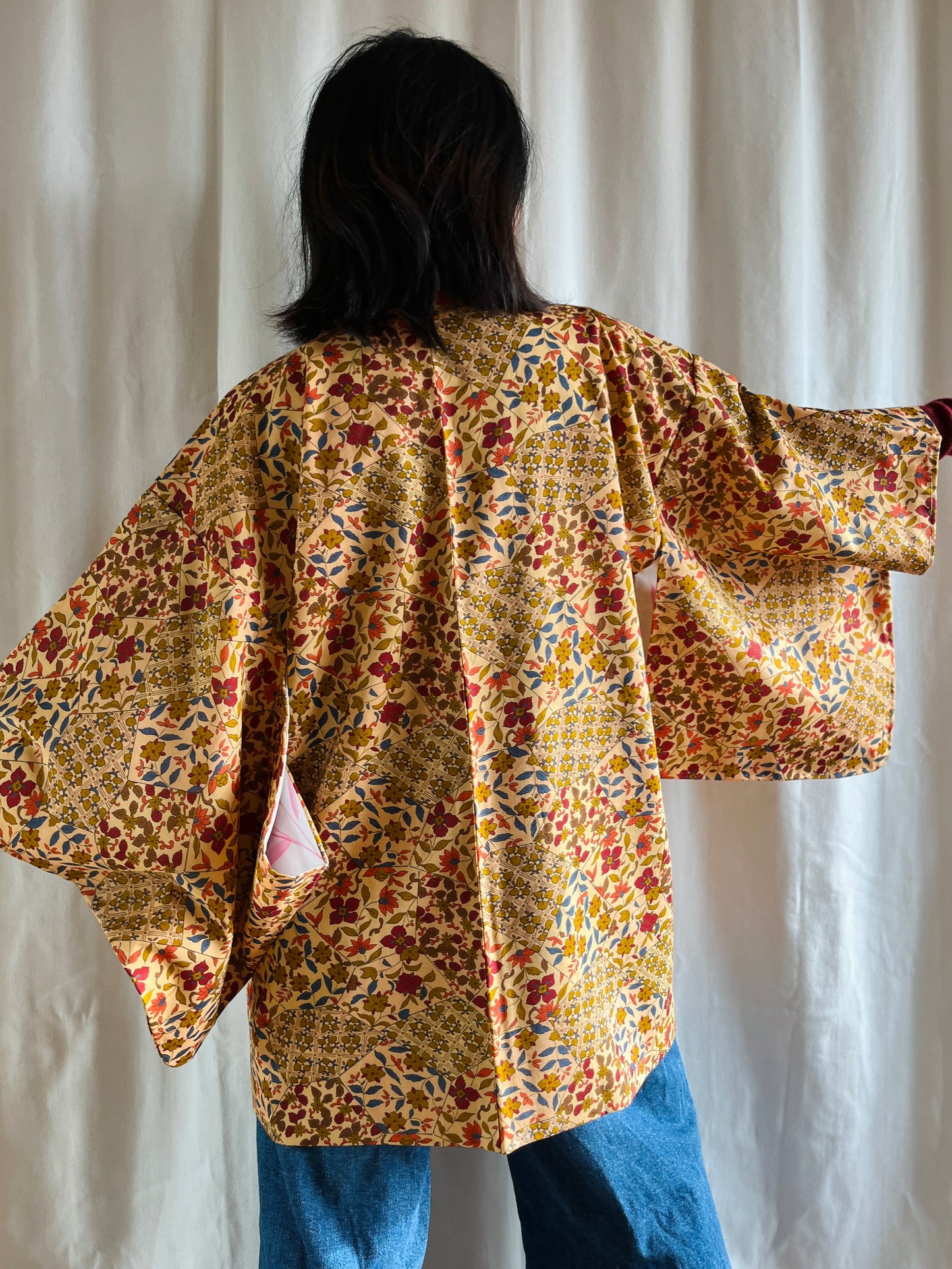 Vintage handmade traditional Japanese Kimono Summer Style Cotton