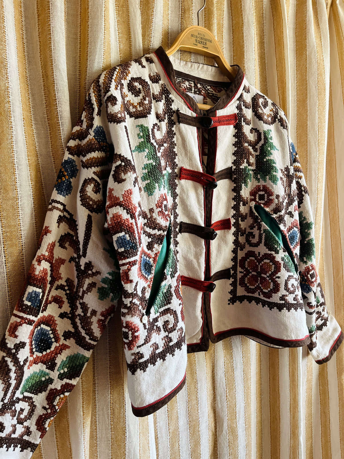 Ancient Wild Dragon Embroidered Bomber Jacket