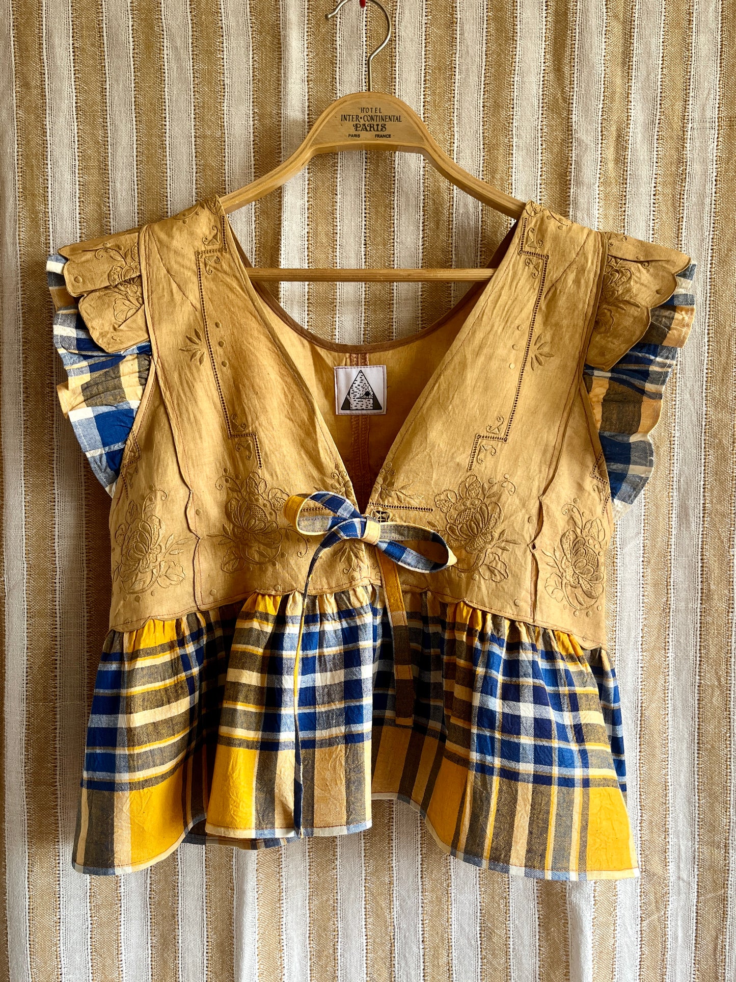 Passion Dyes - Gold gingham double ruffled Dolly