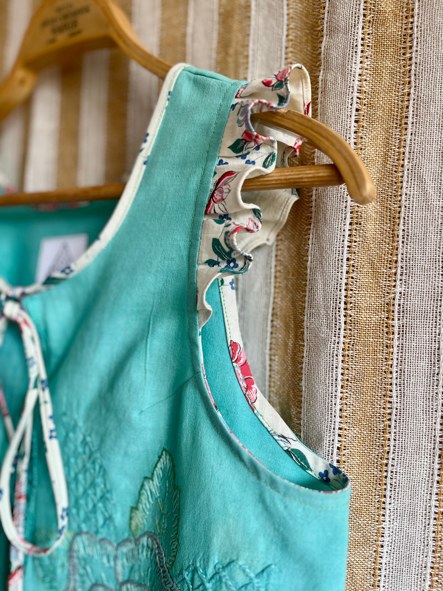 Passion Dyes - turquoise ruffle tank