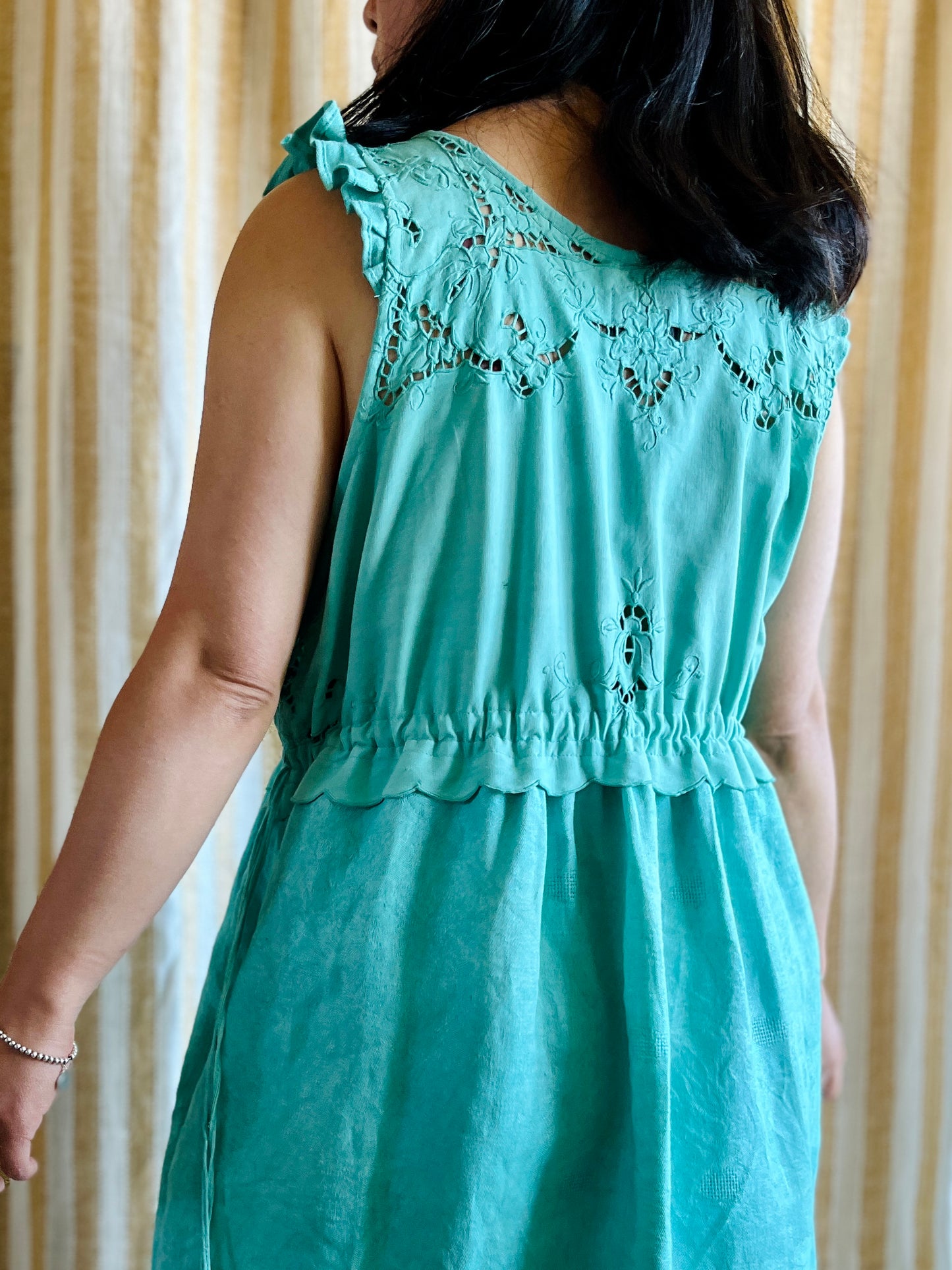 Passion Dyes - Turquoise cut work dress