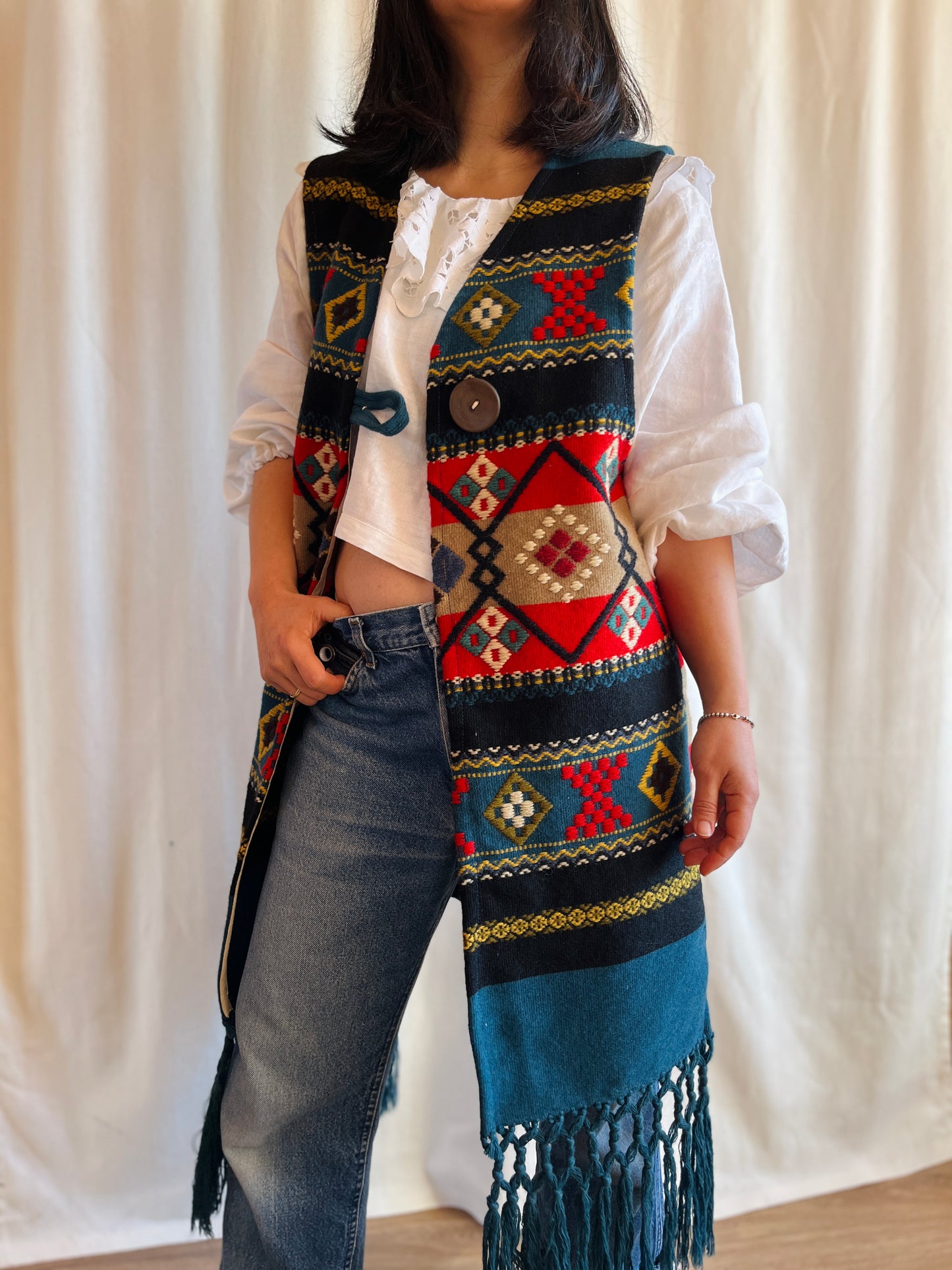 Scandinavian Wool Art turns Long Vest