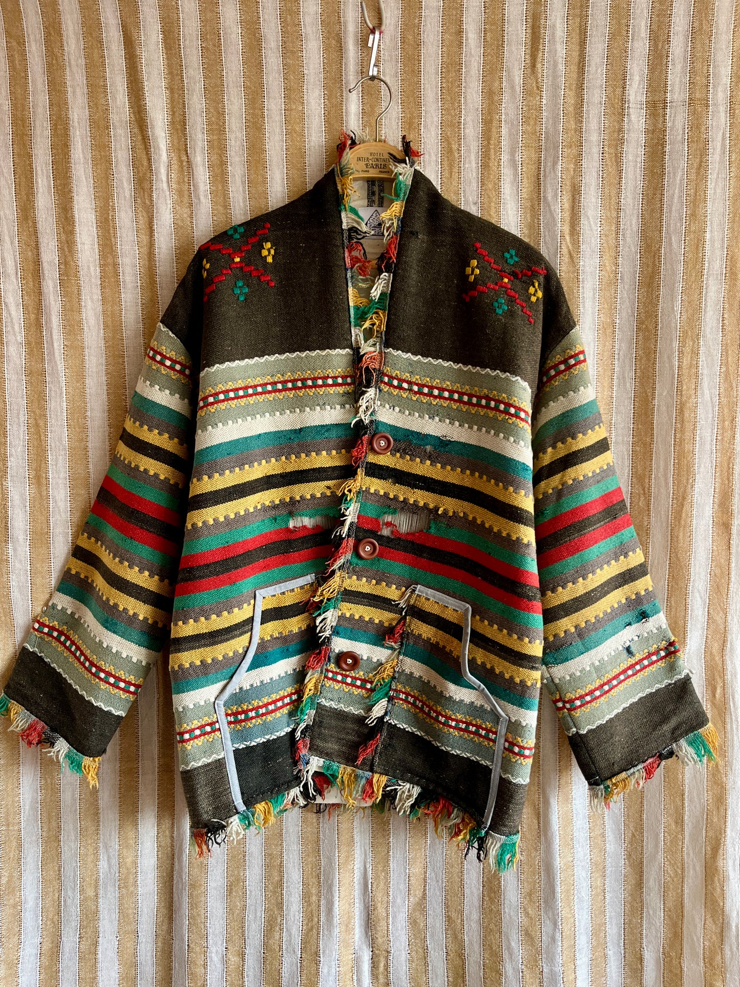 Antique Turkish Kilim Rug turns Jacket