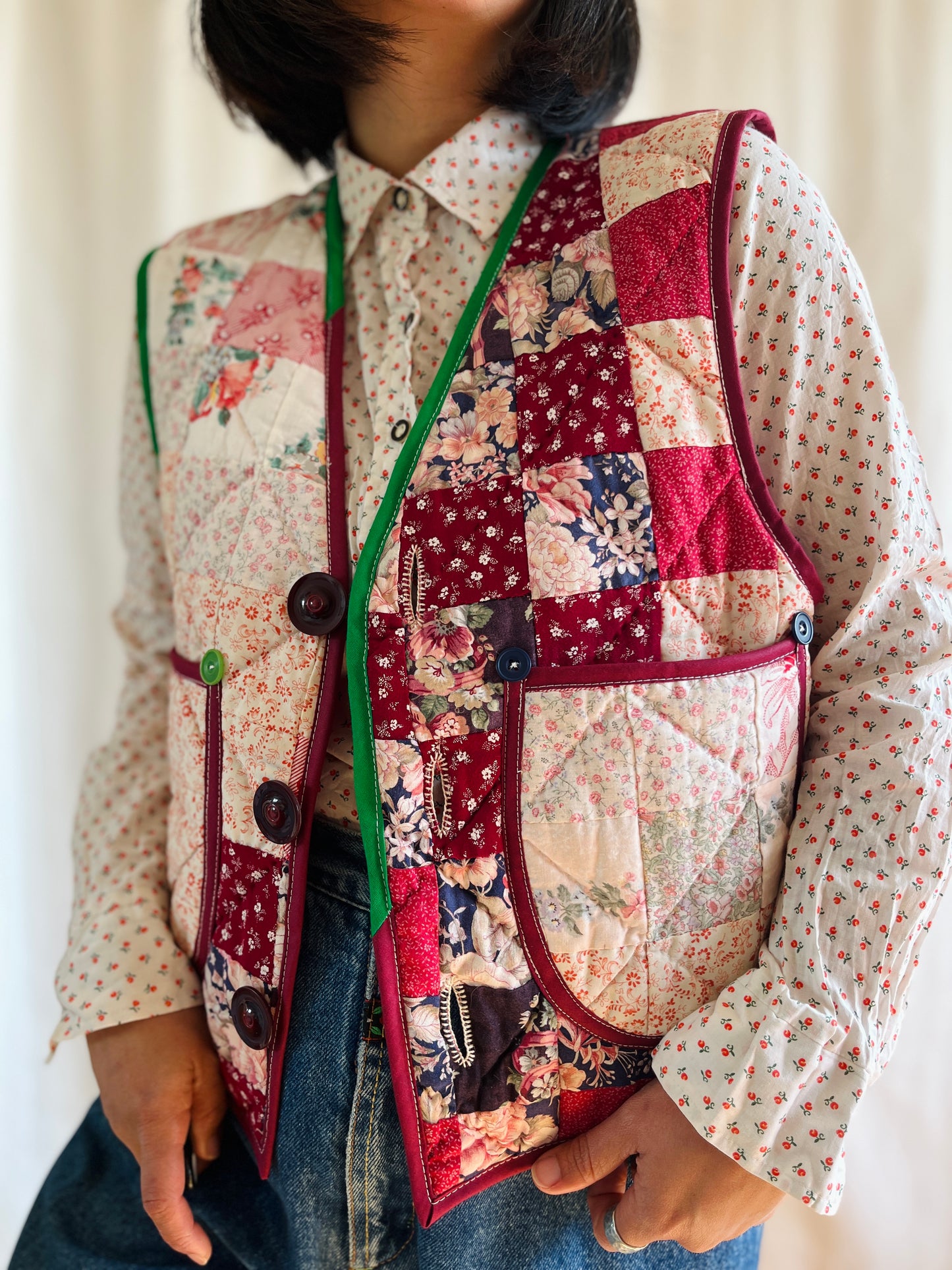 👒 Vintage Hand quilt vest