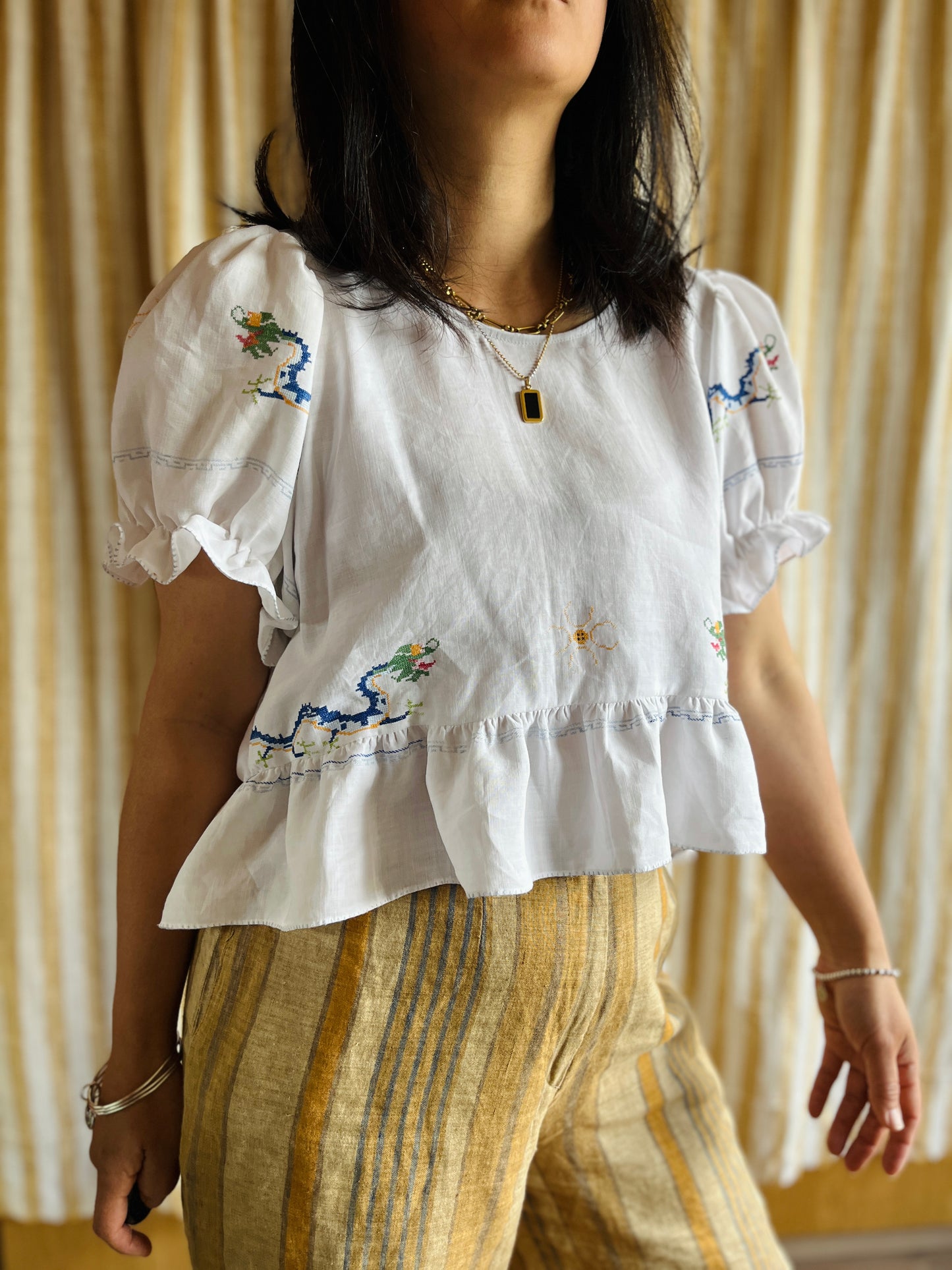 Dragon - Air thin linen dolly blouse
