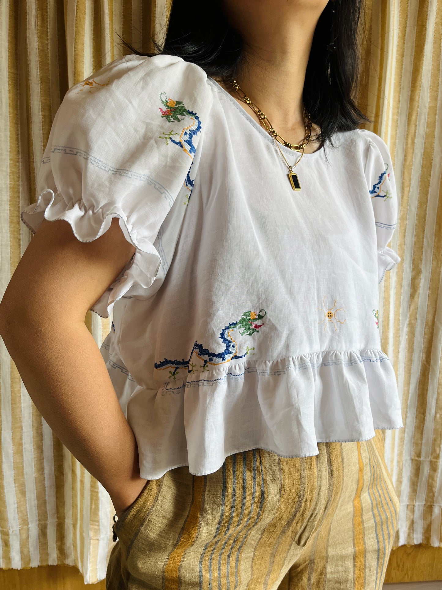 Dragon - Air thin linen dolly blouse