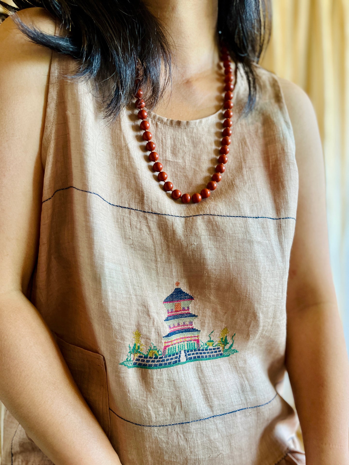 Passion Dyes - Rice linen sun dress