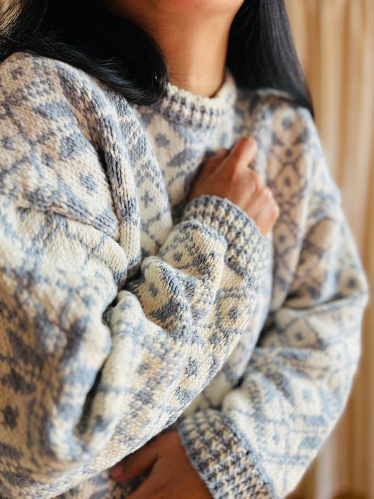 Hand-Knit Cotton Pullover