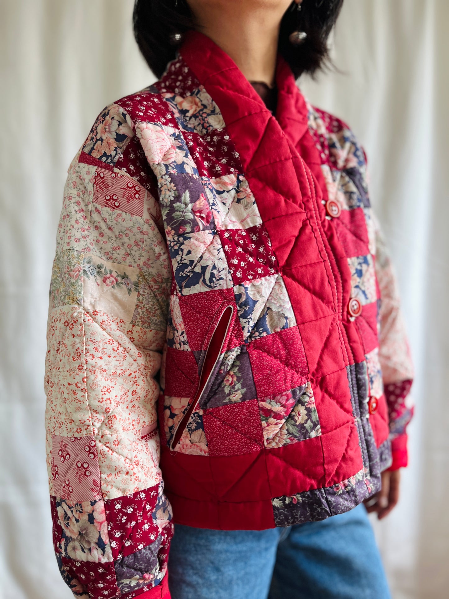 🏵️ Vintage Hand quilt Bomber Jacket