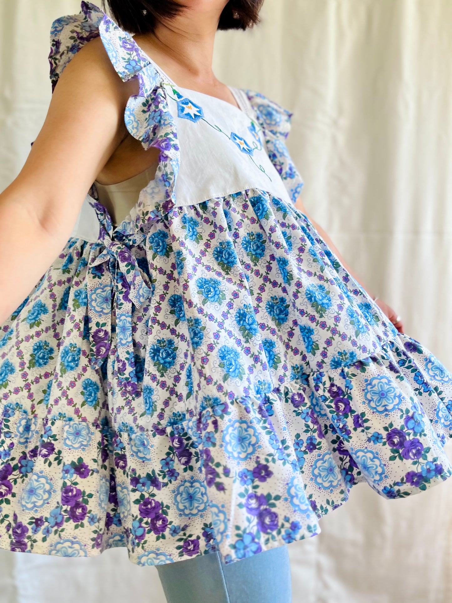✨ Morning Glory Embroidery Cottage Dress