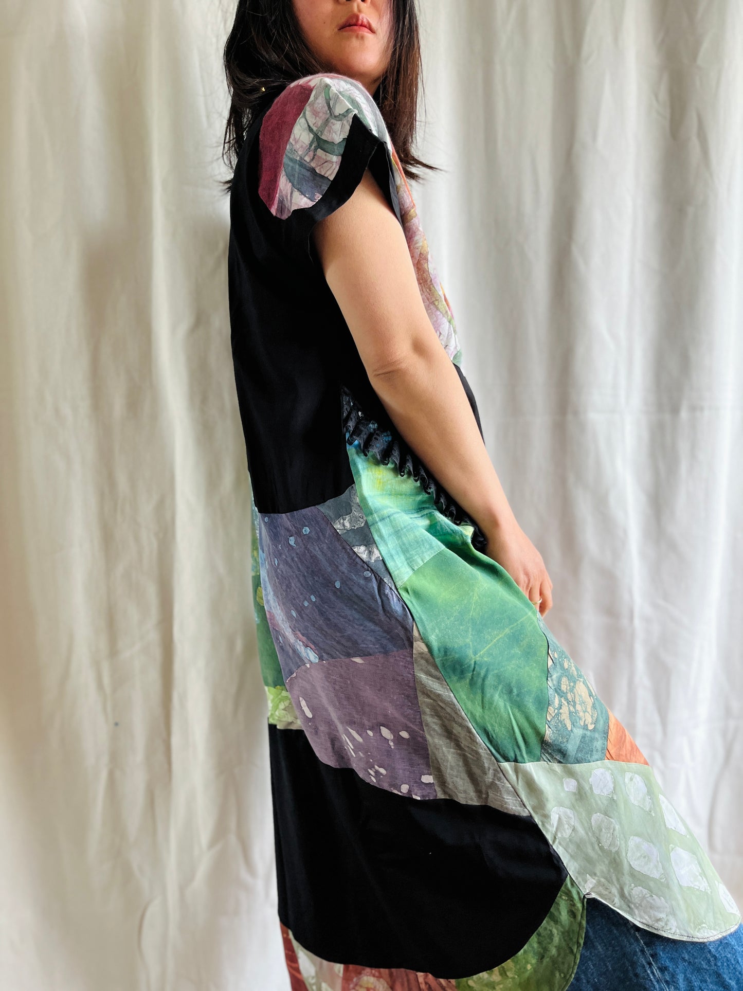 Handmade vintage Geometrical patchwork dress