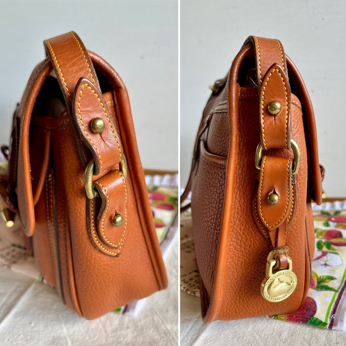 Vintage Dooney & Bourke R35 Double Pocket Outback Messenger