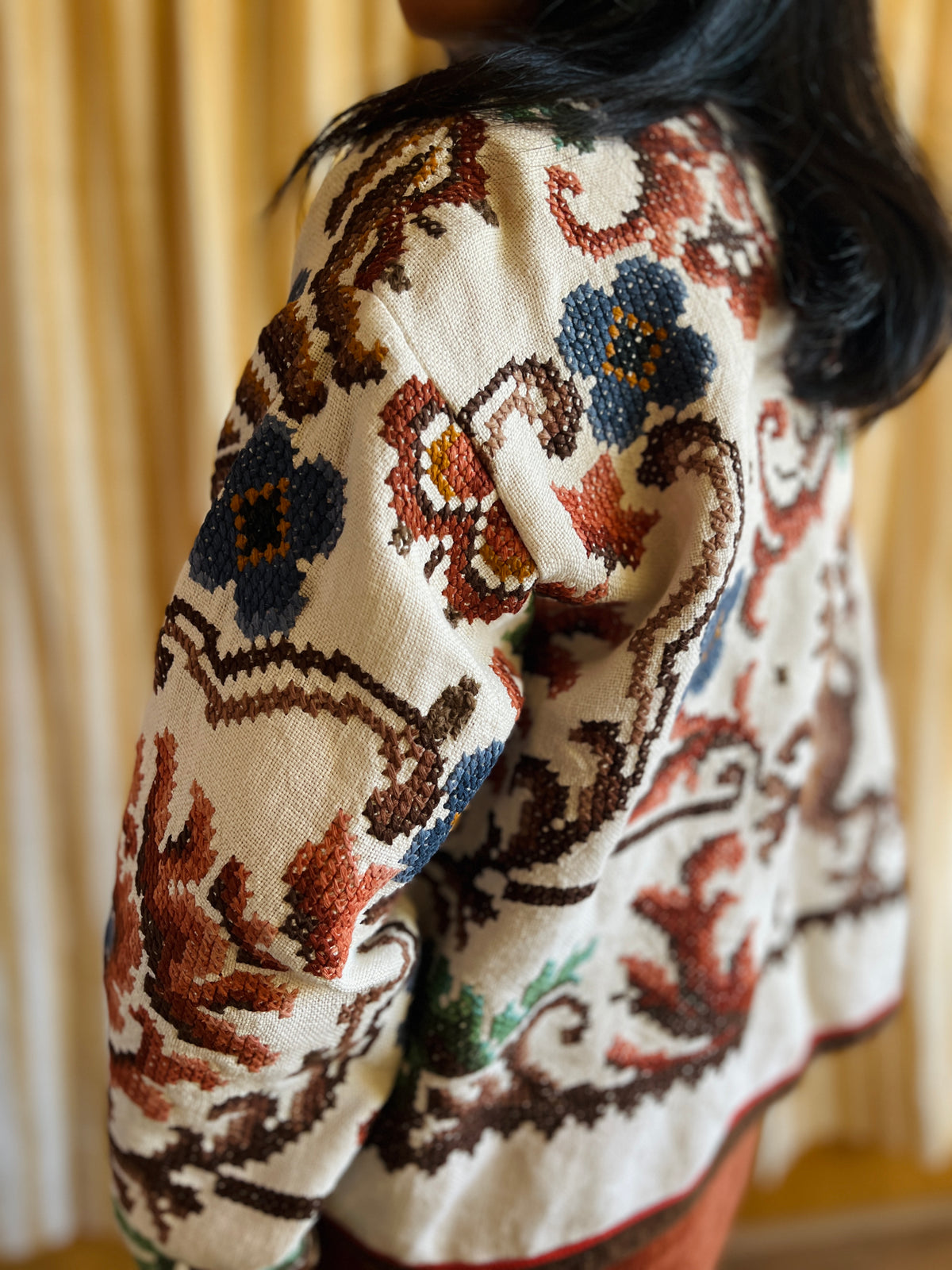 Ancient Wild Dragon Embroidered Bomber Jacket