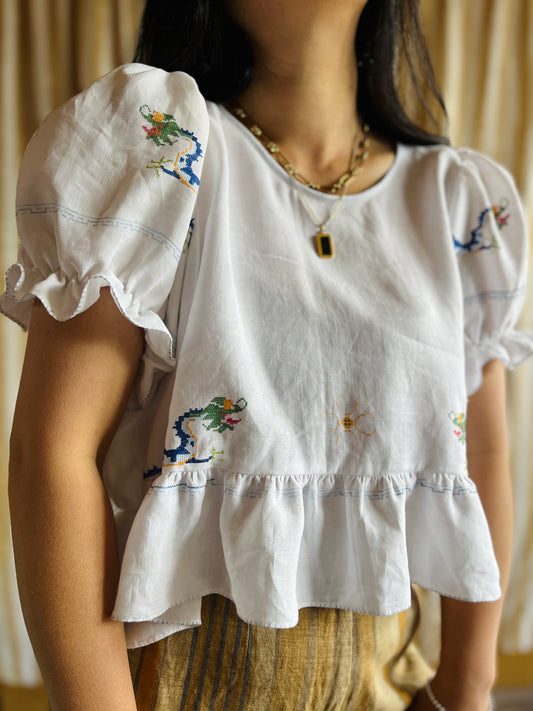 Dragon - Air thin linen dolly blouse