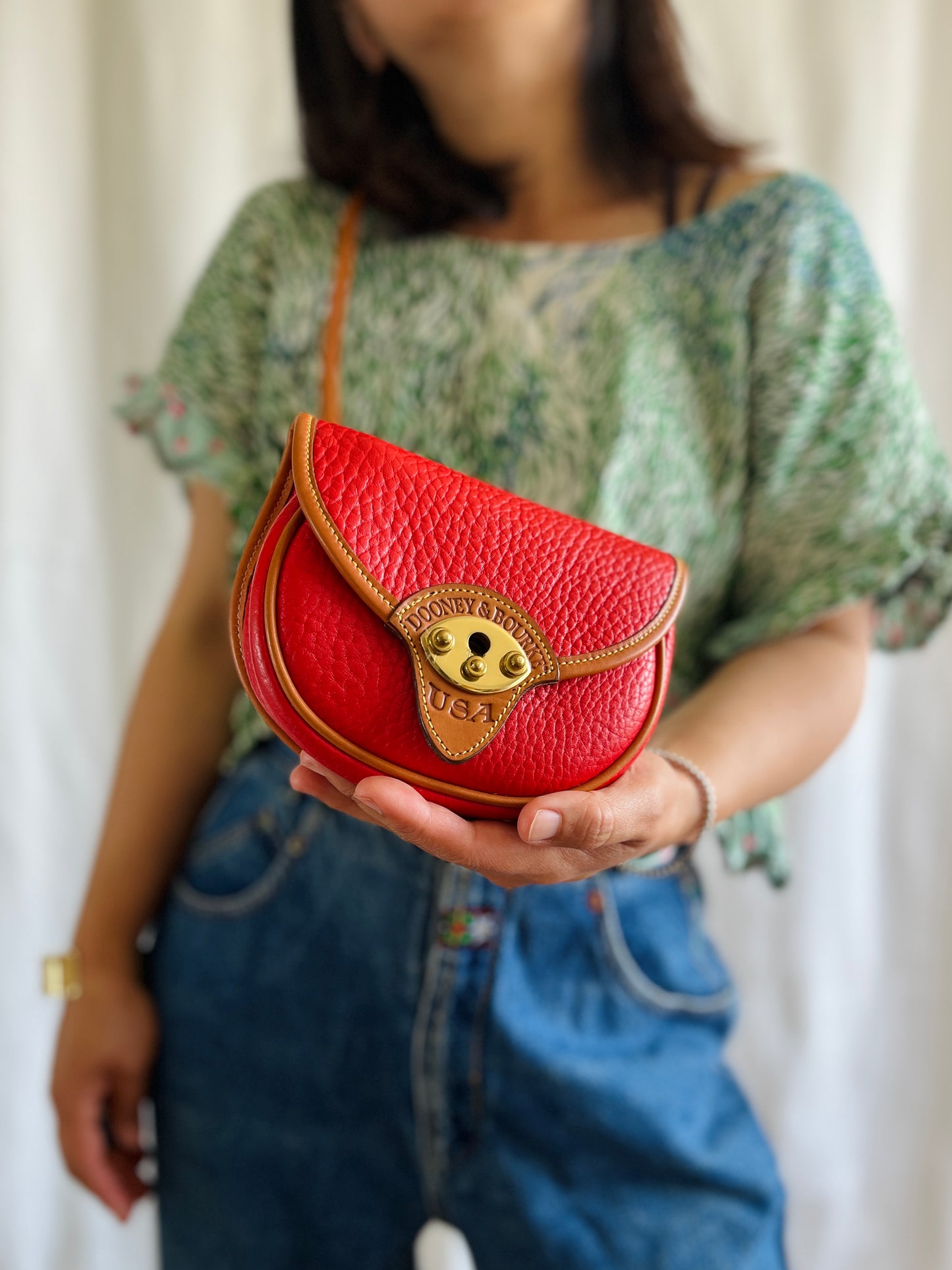 Super Rare RED/British Tan R74 Cavalry Belt Bag Mint