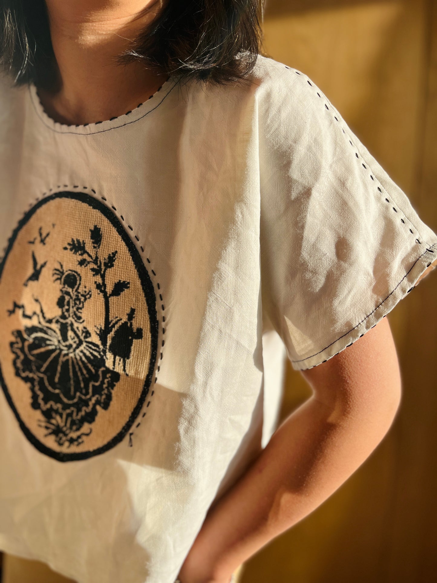 Wall Art Framed Needlepoint Tee