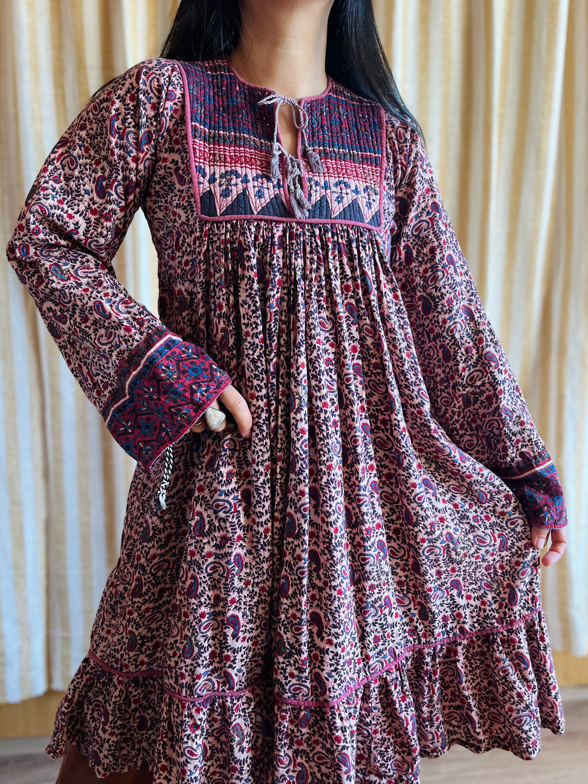 Vintage 80s Glitter Indian dress