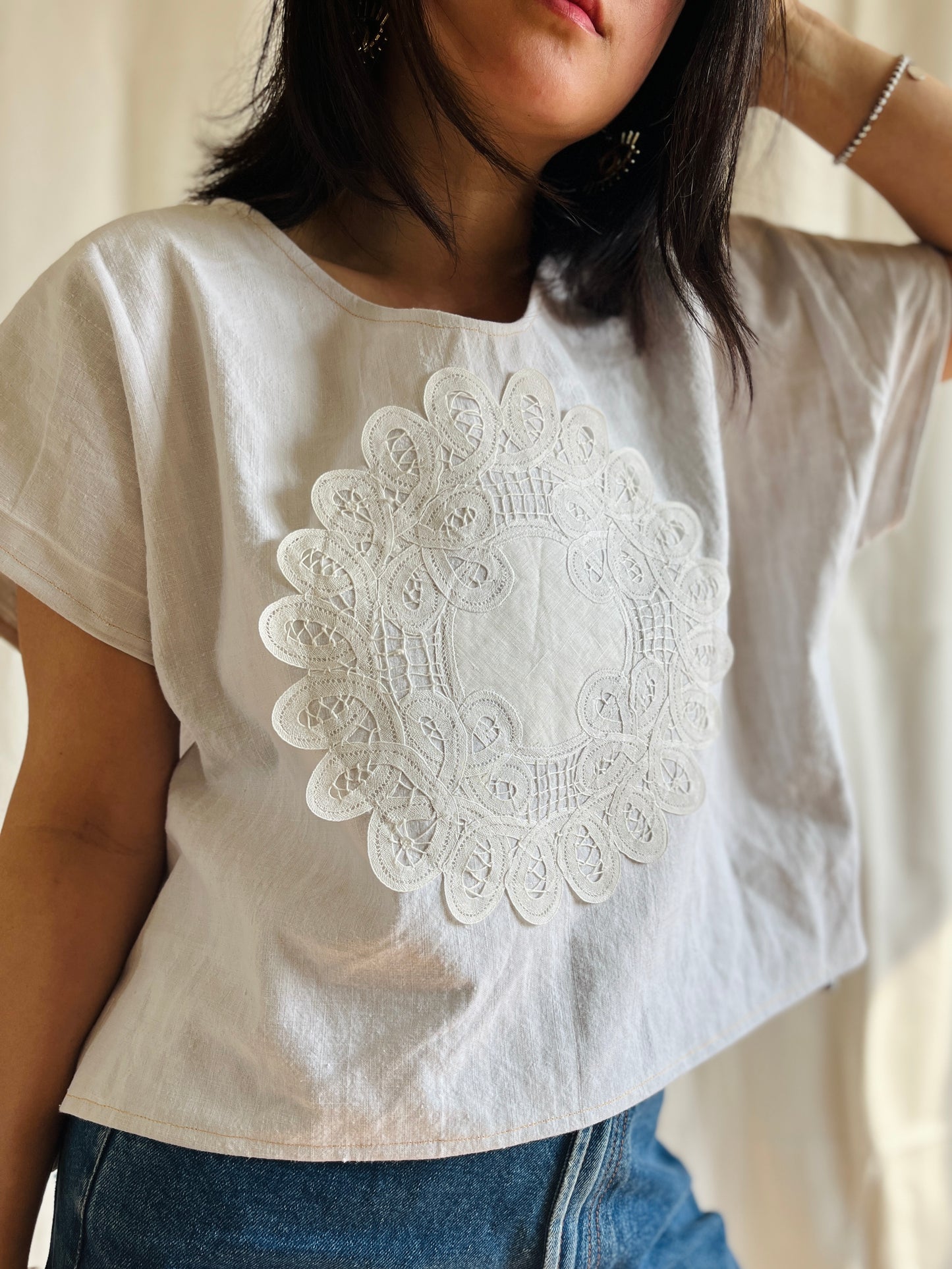 Repurposed Mixed Media Top Dolly