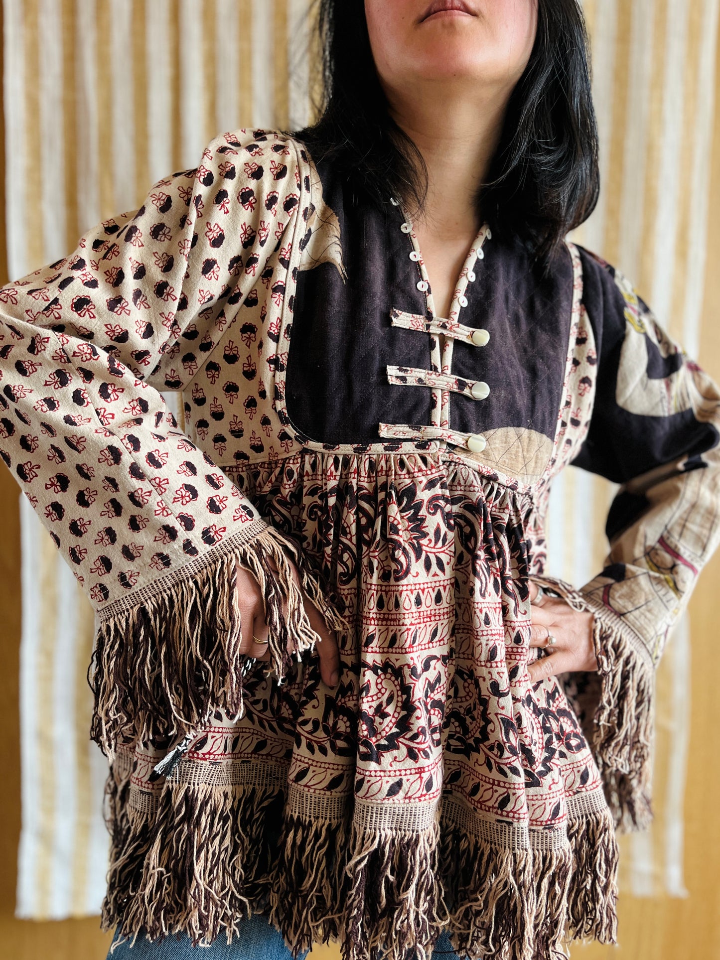 Goddess Jacket / Blouse made from vintage Indian Print