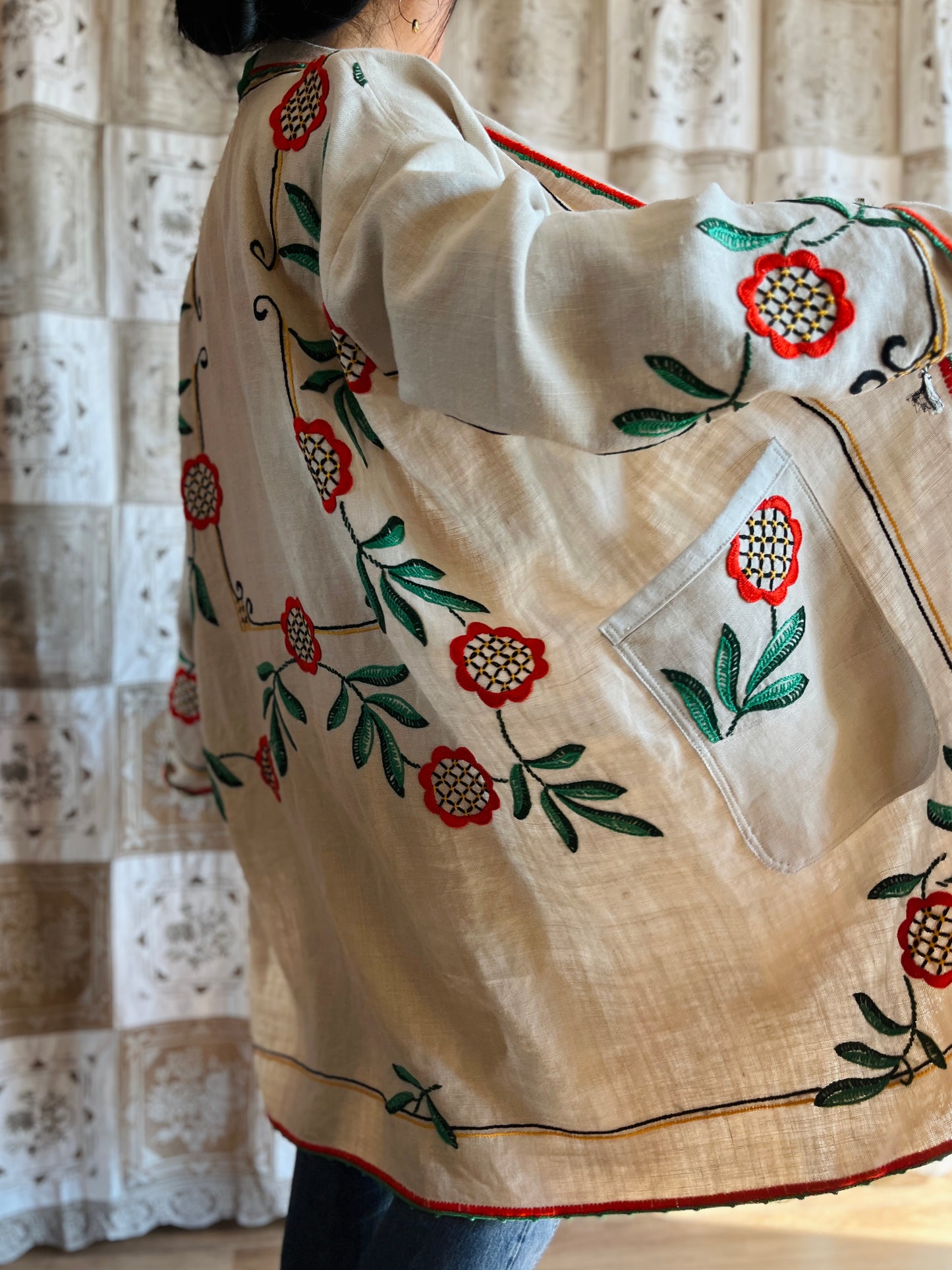 Linen long kimono