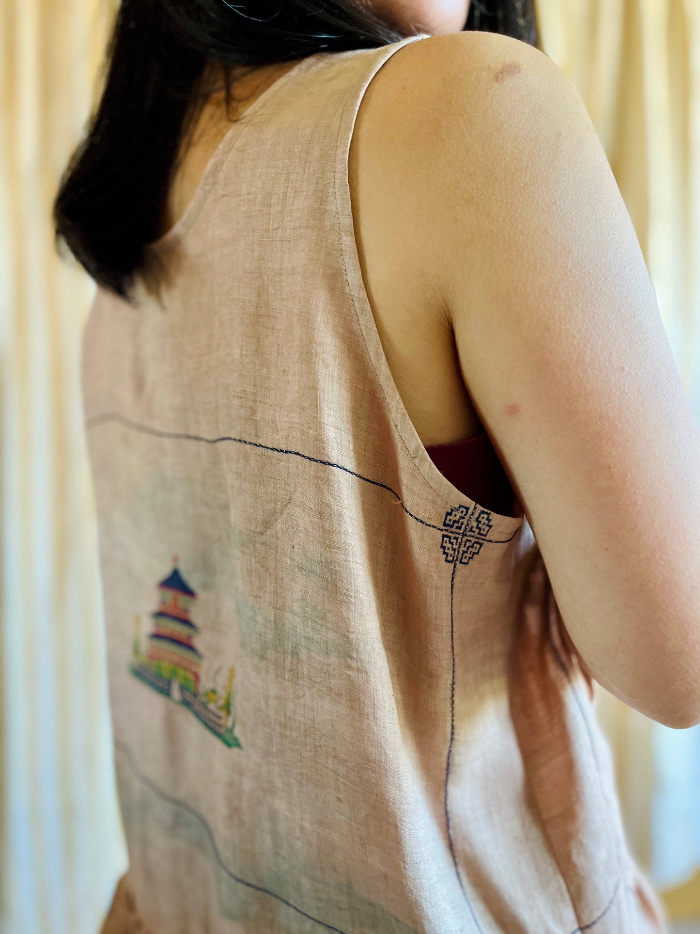 Passion Dyes - Rice linen sun dress