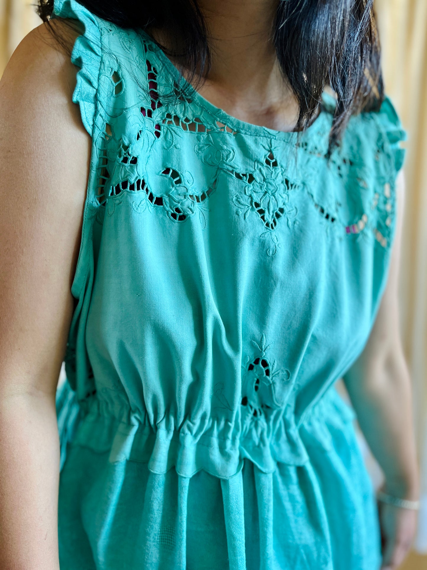 Passion Dyes - Turquoise cut work dress