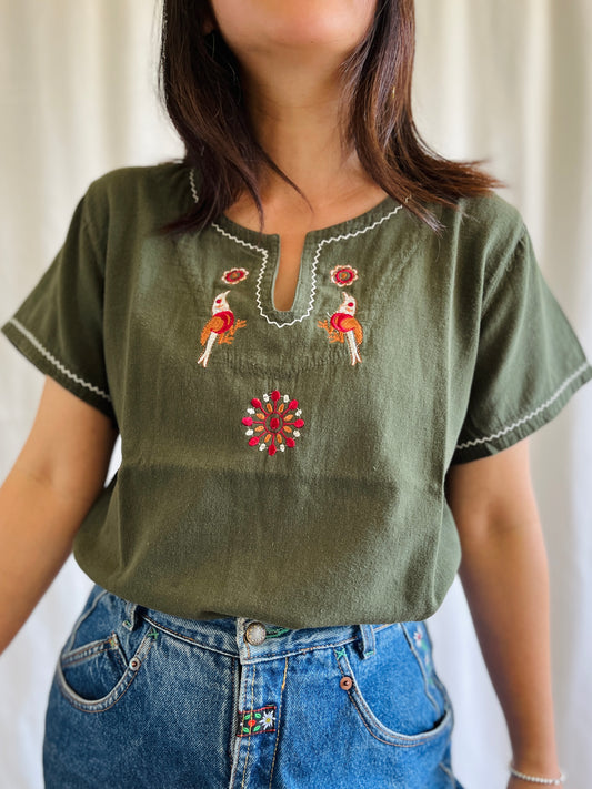 90s Birds Blouse