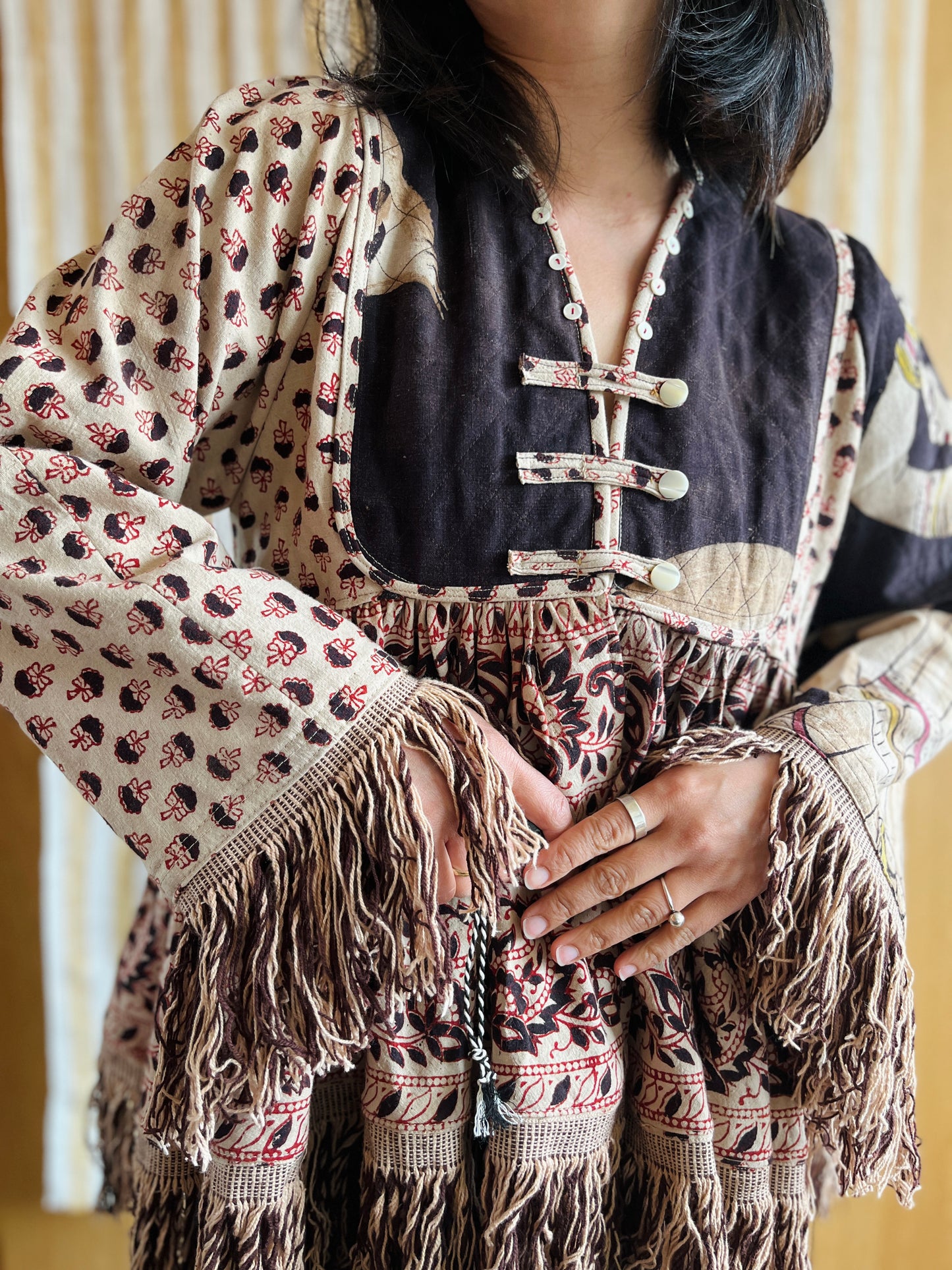 Goddess Jacket / Blouse made from vintage Indian Print