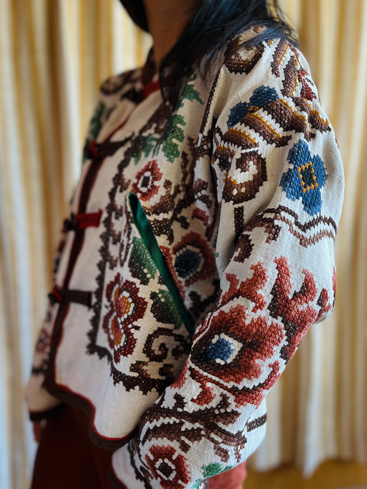 Ancient Wild Dragon Embroidered Bomber Jacket