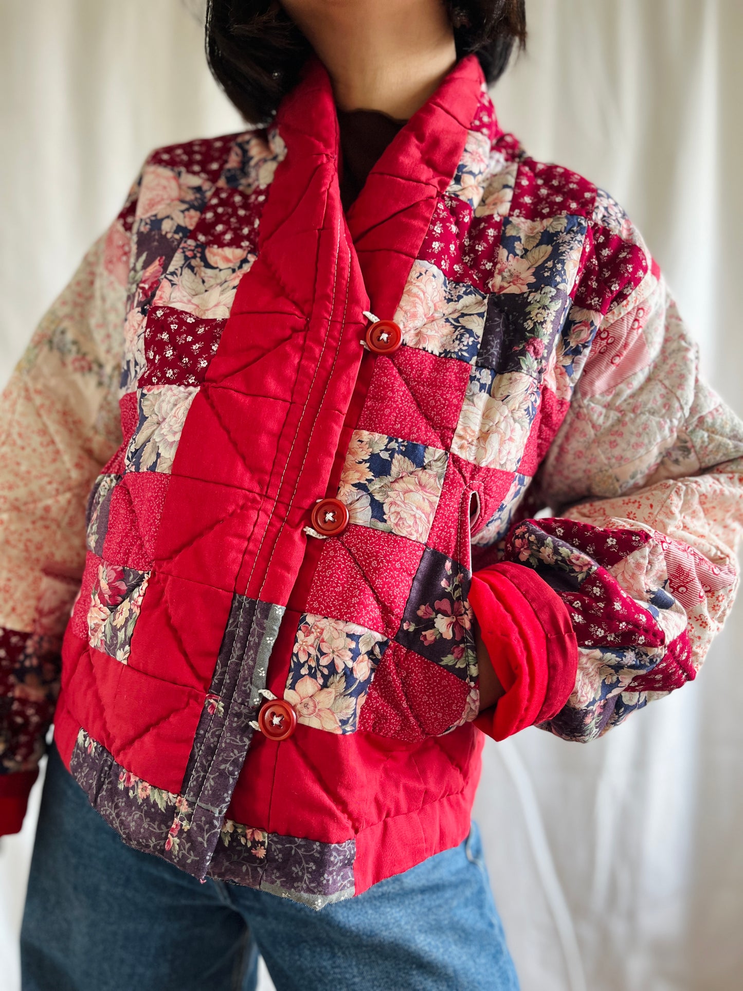 🏵️ Vintage Hand quilt Bomber Jacket
