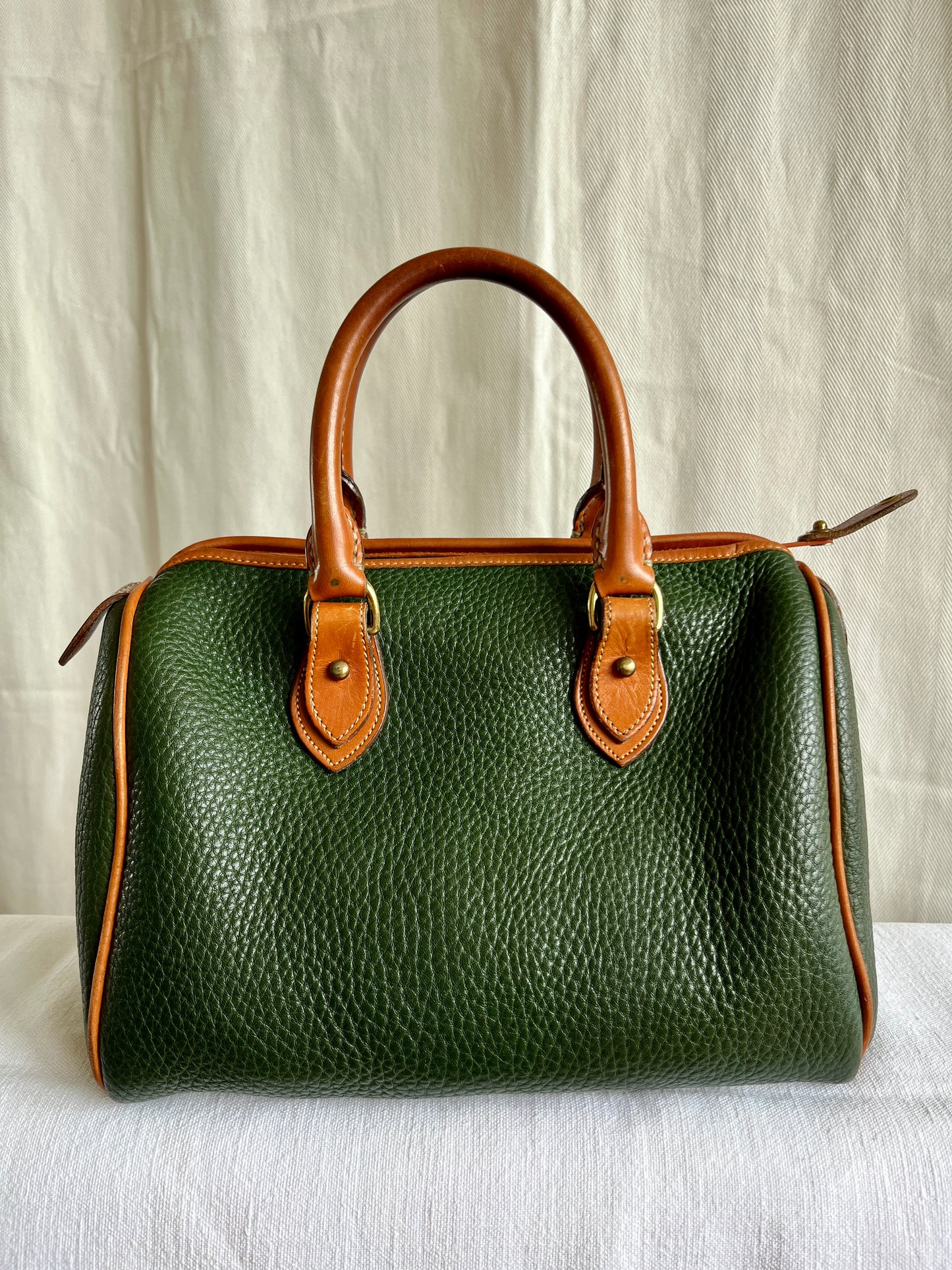 Fir Green/British Tan R28 Top Handle Speedy Doctor's Bag Satchel