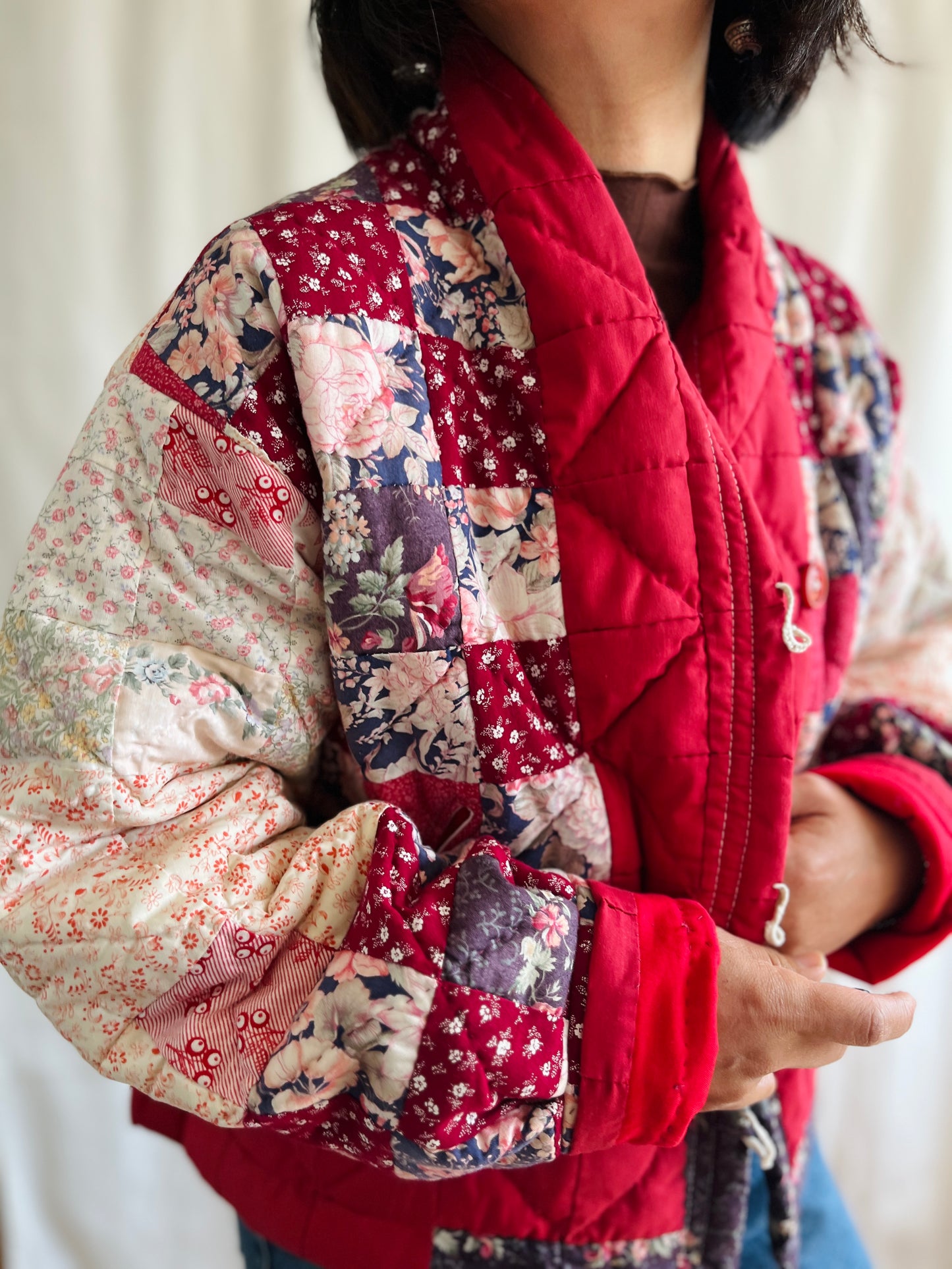 🏵️ Vintage Hand quilt Bomber Jacket