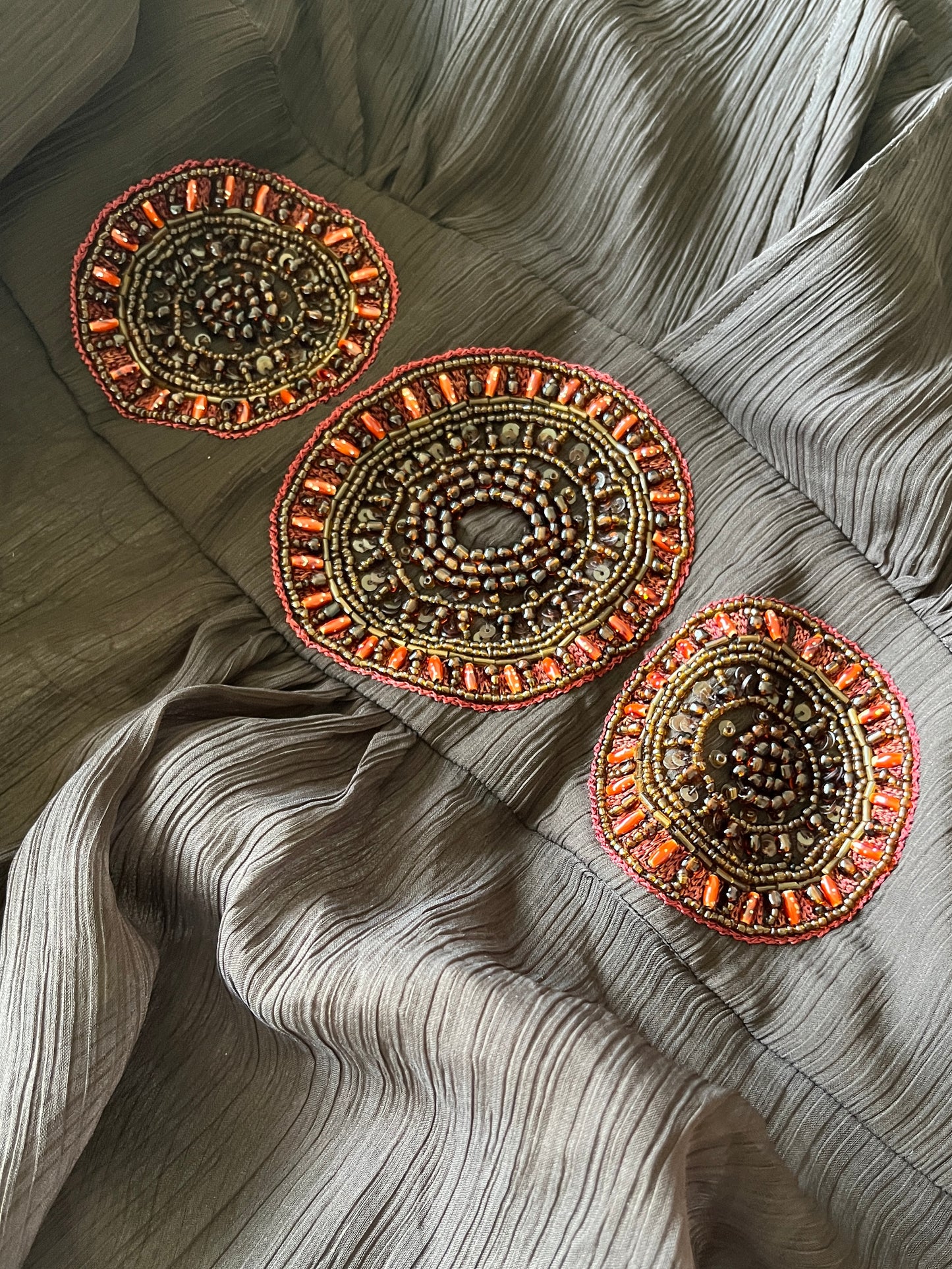 Indian Open Sleeves Beaded Tunic Deep V Goddess