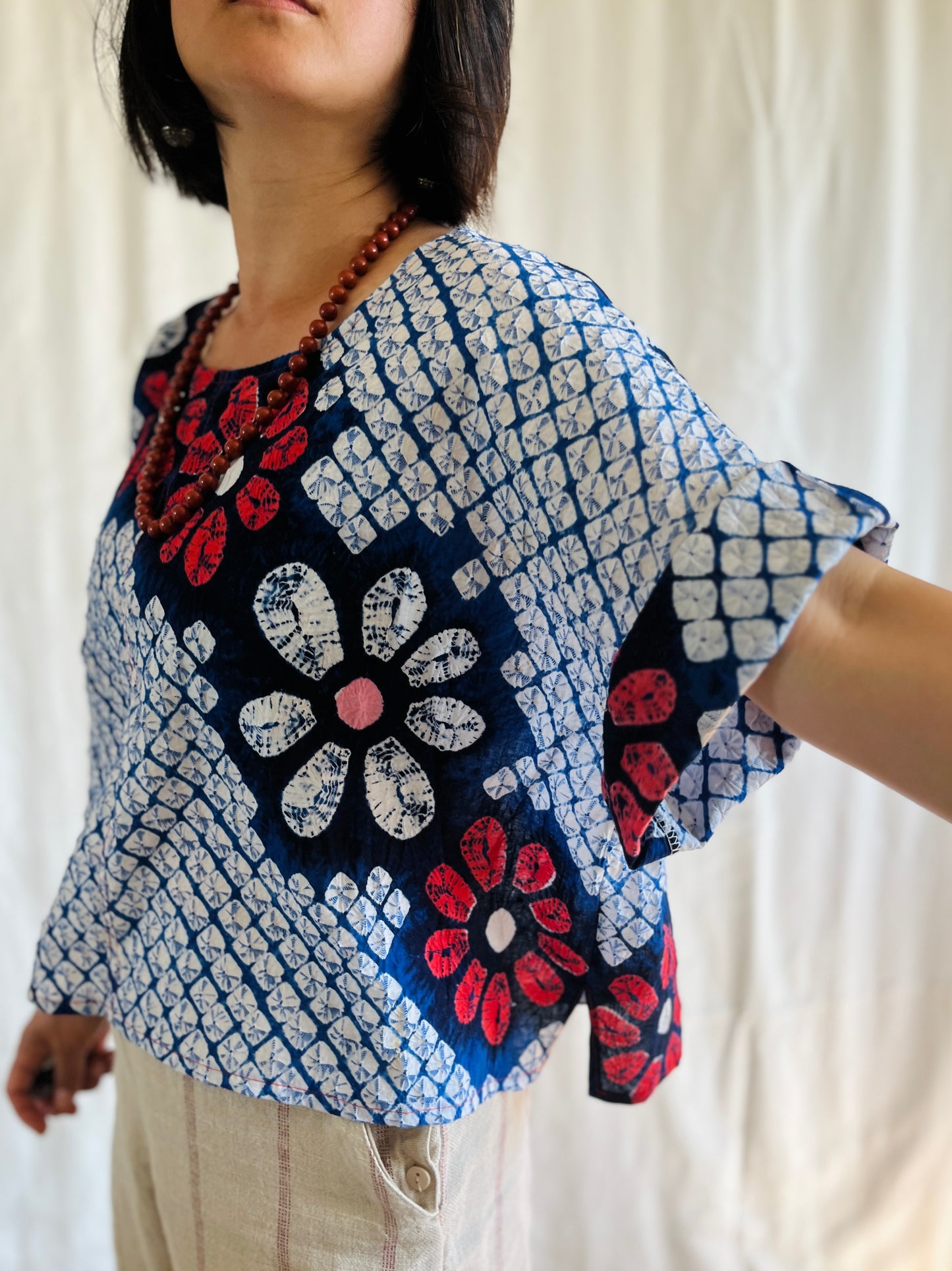 ✨ Ancient Japanese Shibori Tie dye boxy top