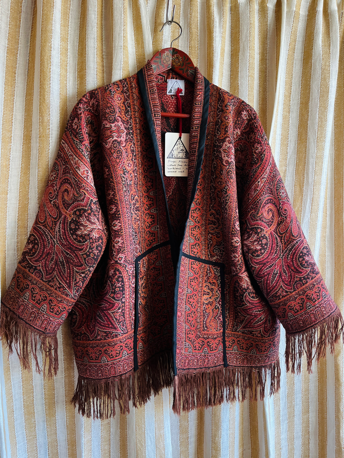 Antique Worteldoek Wool Kimono Jacket