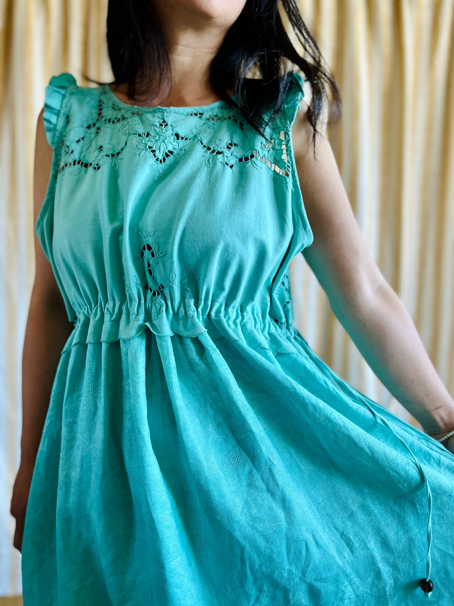 Passion Dyes - Turquoise cut work dress