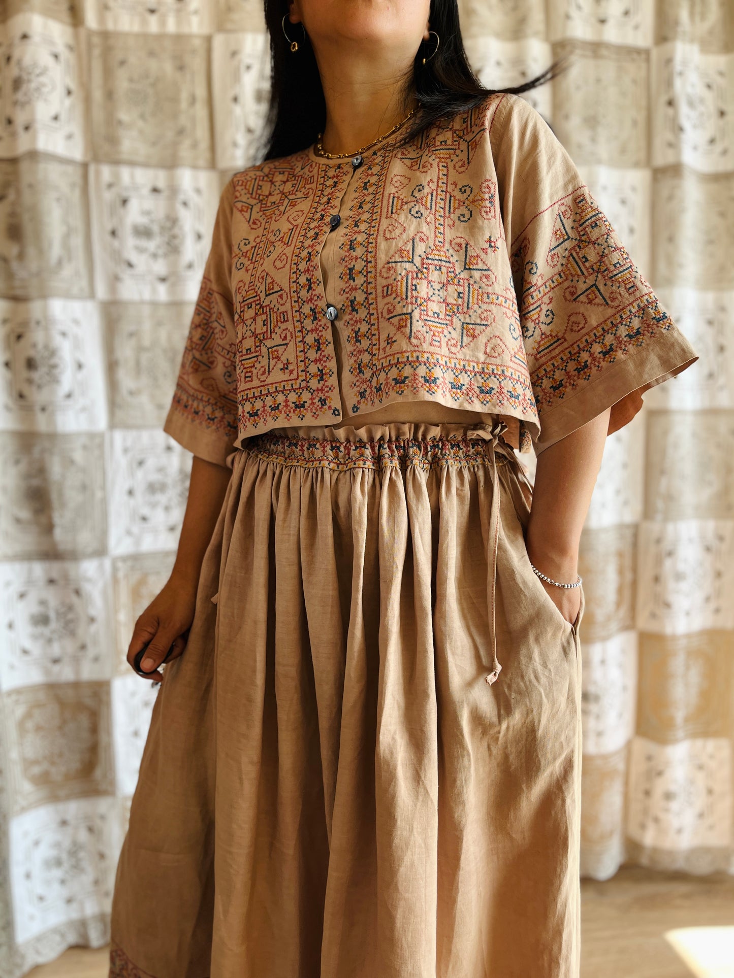 Full embroidery skirt set