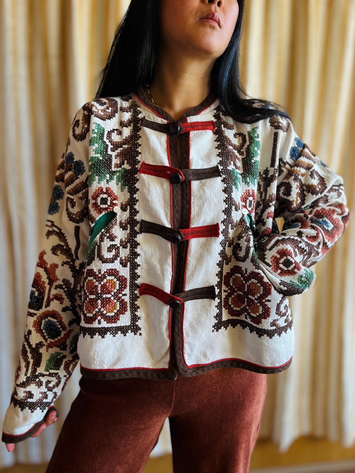 Ancient Wild Dragon Embroidered Bomber Jacket