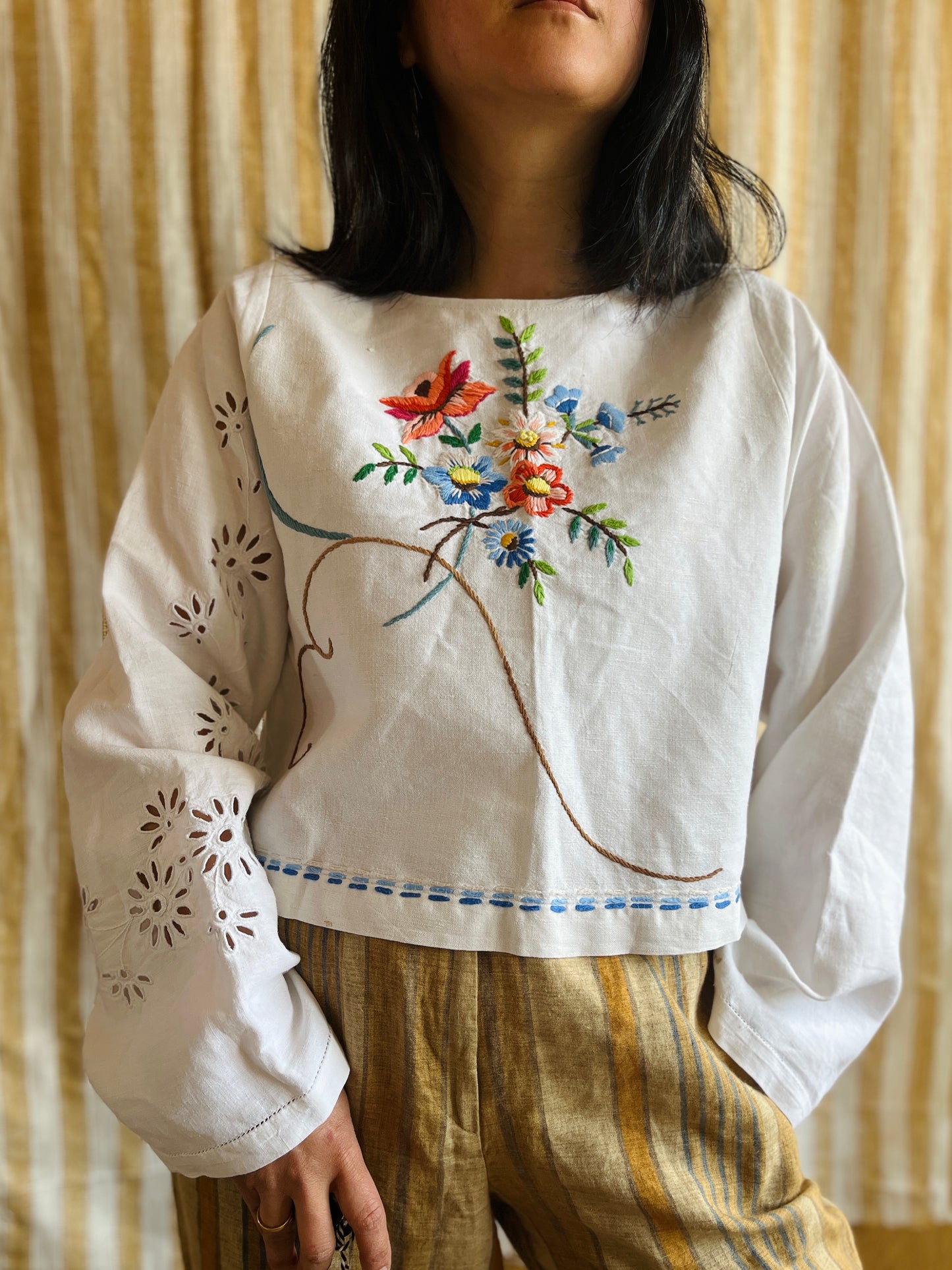Nordic floral Blouse - Long sleeves