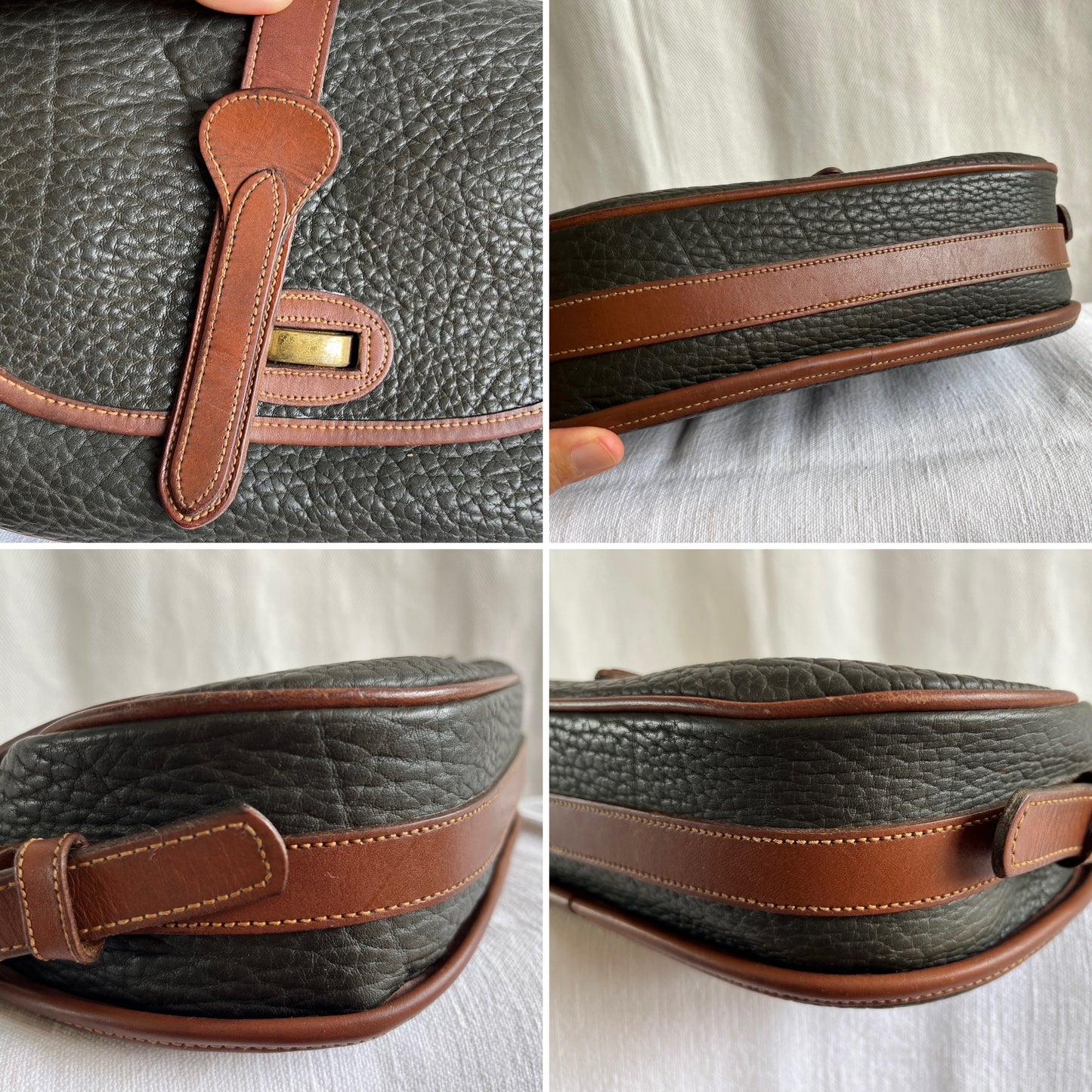 Dark Brown/Burnt Cedar Small Tack Bag Messenger Crossbody Handbag B148