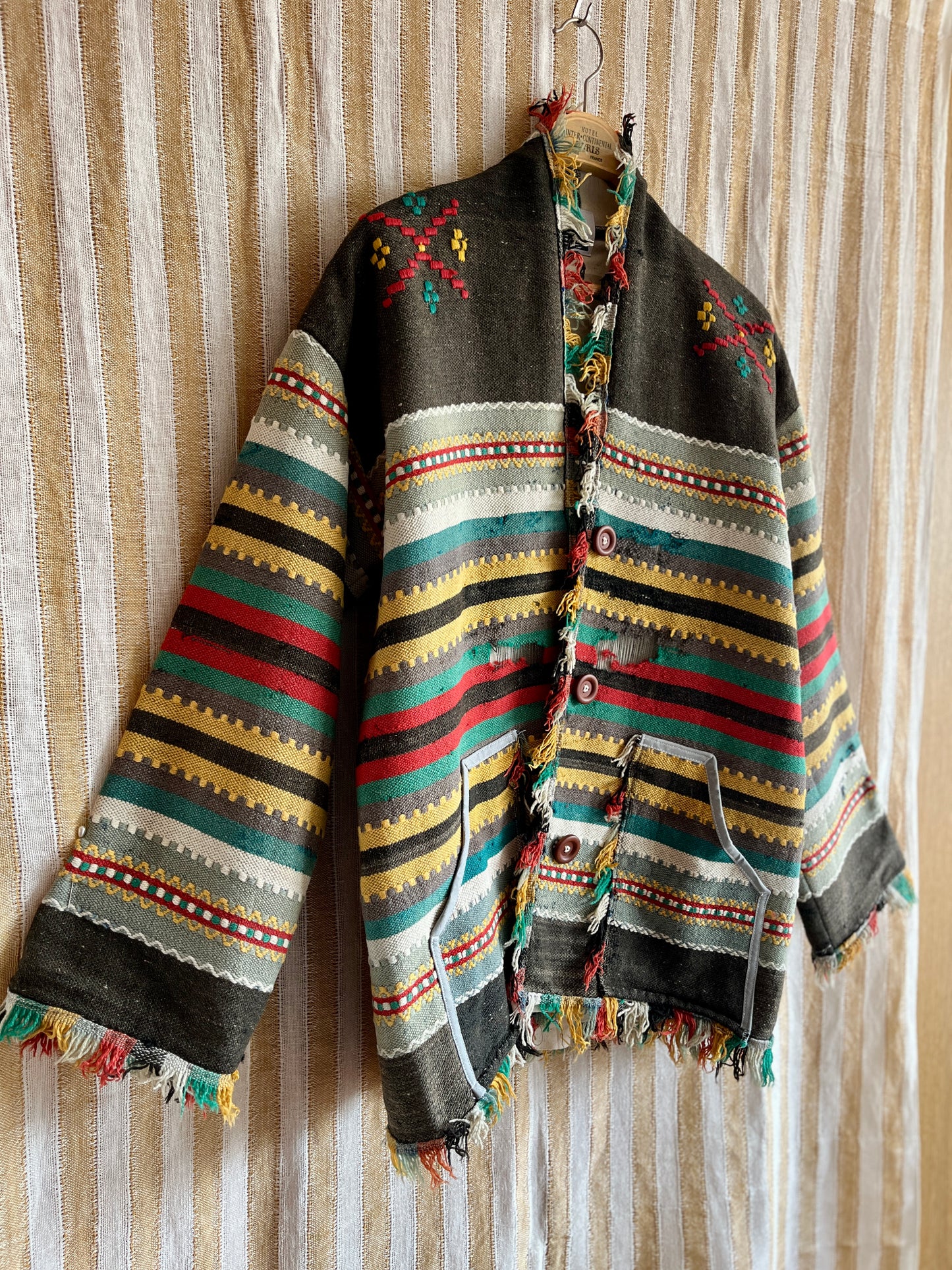 Antique Turkish Kilim Rug turns Jacket