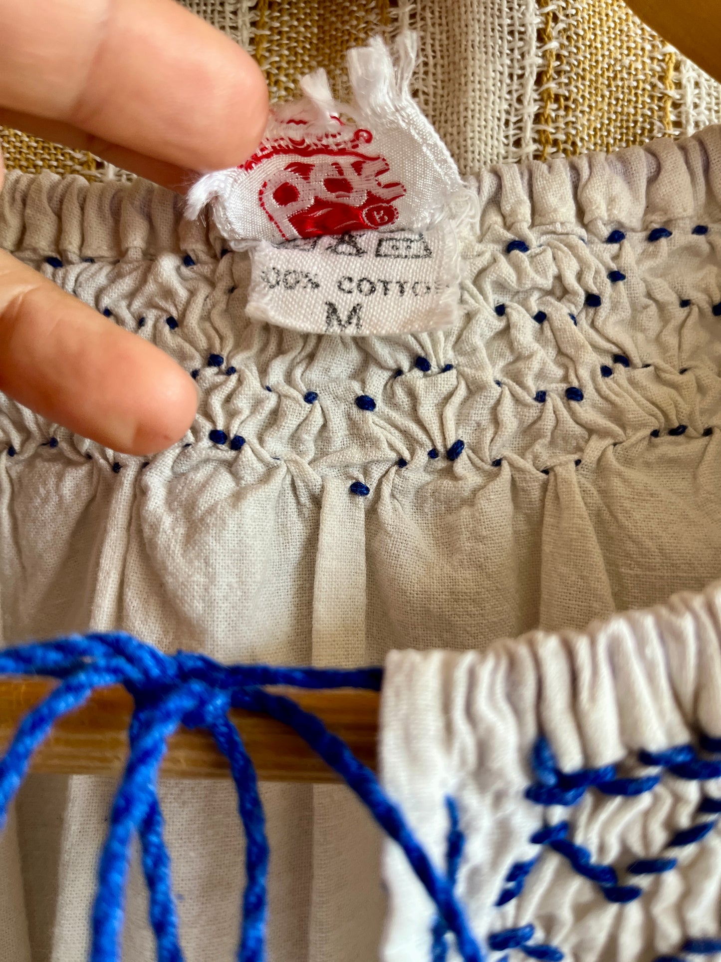 70s Vintage Romanian Folk Hand embroidered Blouse