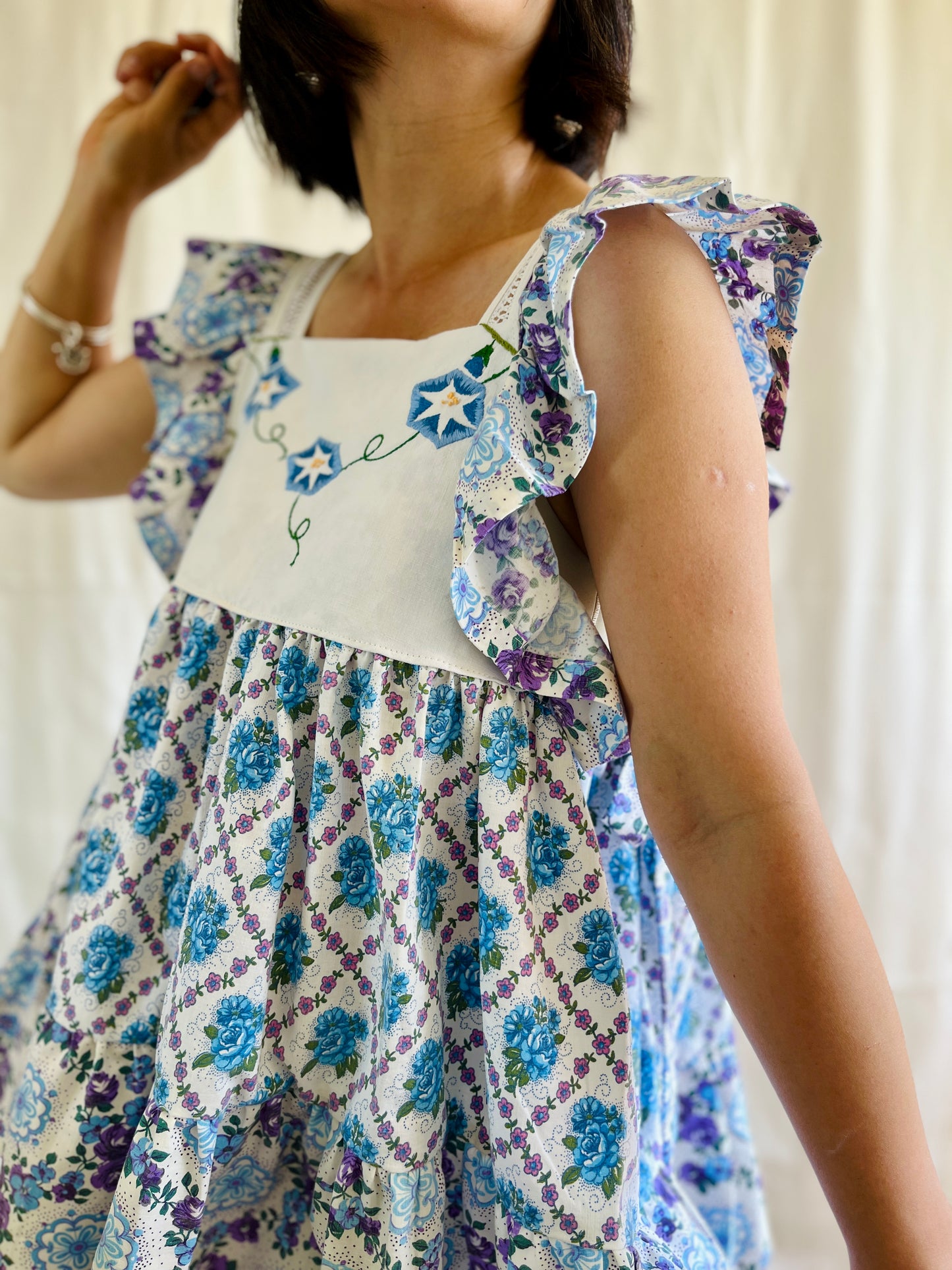 ✨ Morning Glory Embroidery Cottage Dress