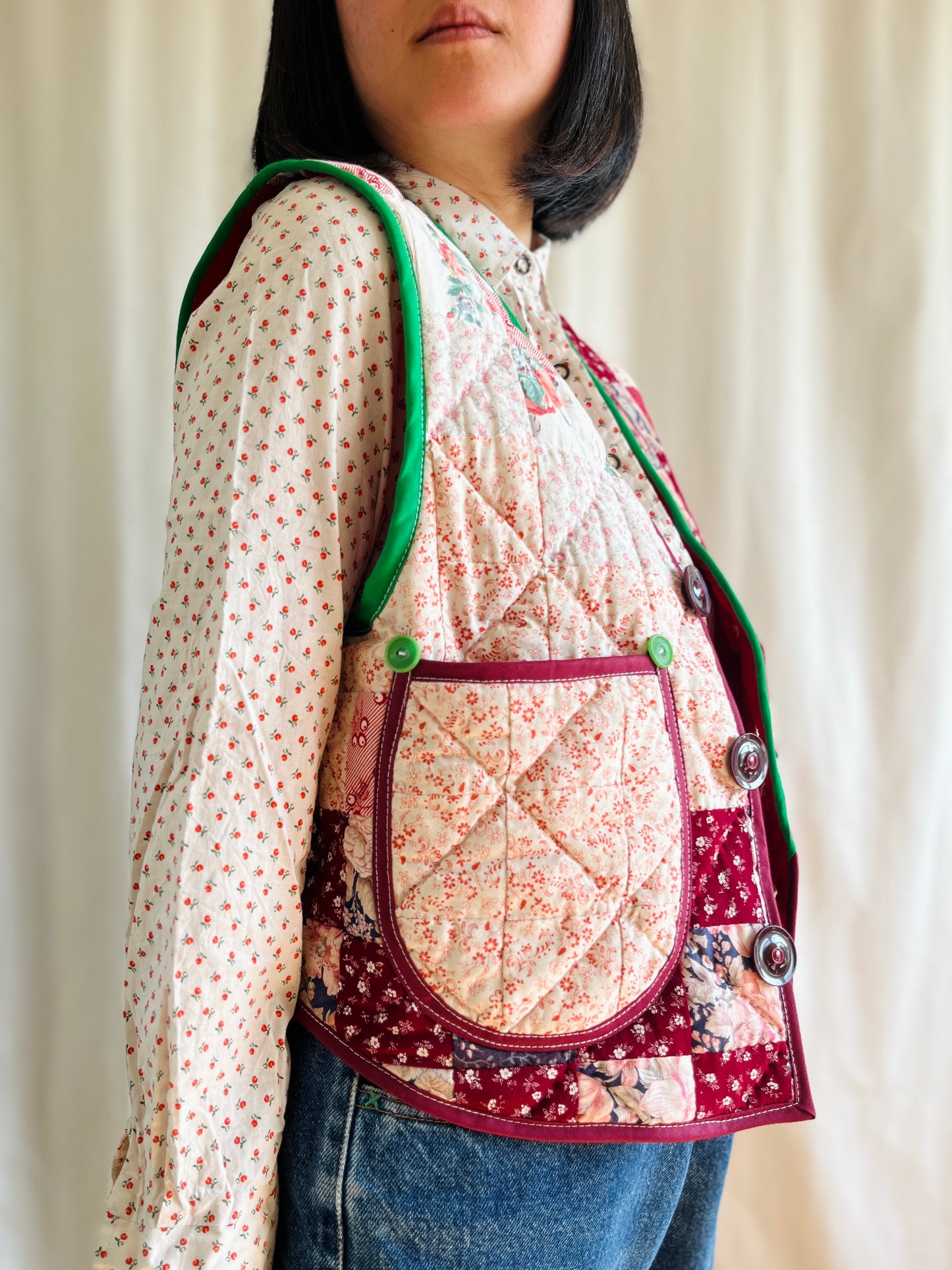 👒 Vintage Hand quilt vest