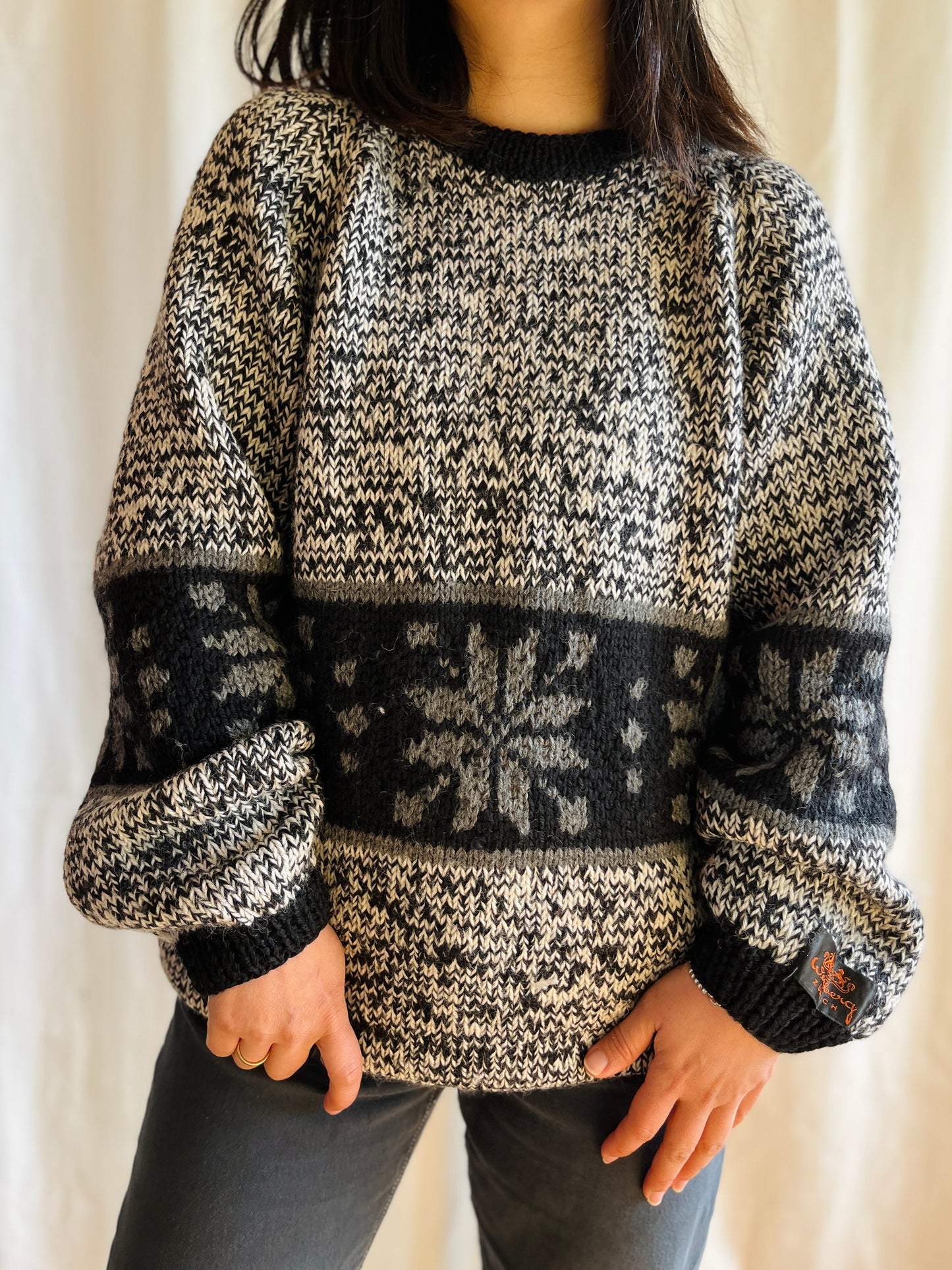 Swiss made Weinberg Zürich hand knitted boyfriend jumper