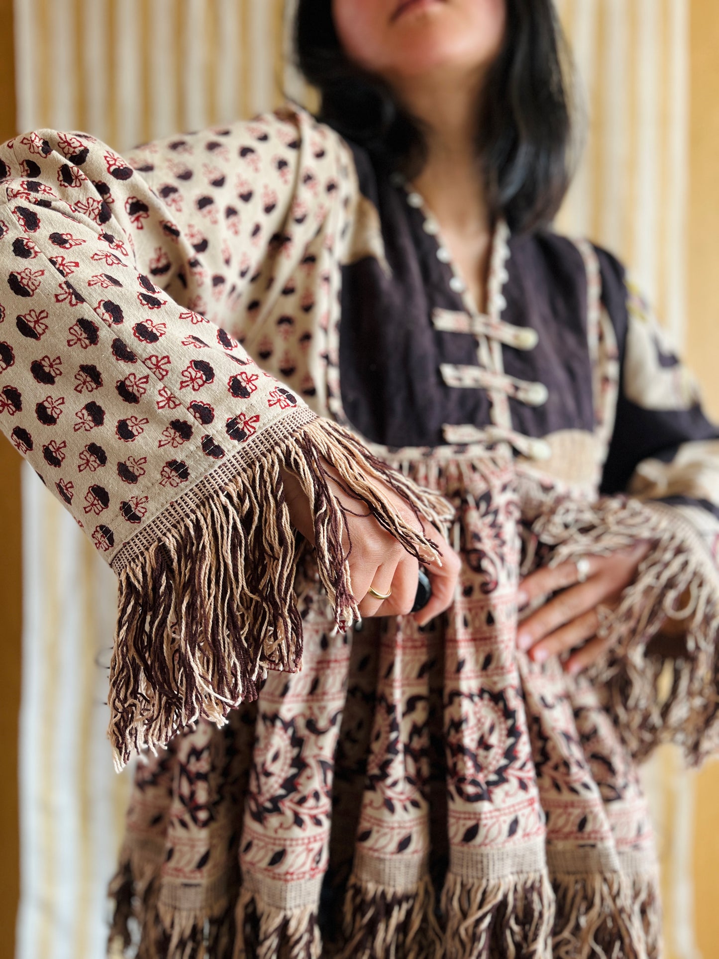 Goddess Jacket / Blouse made from vintage Indian Print