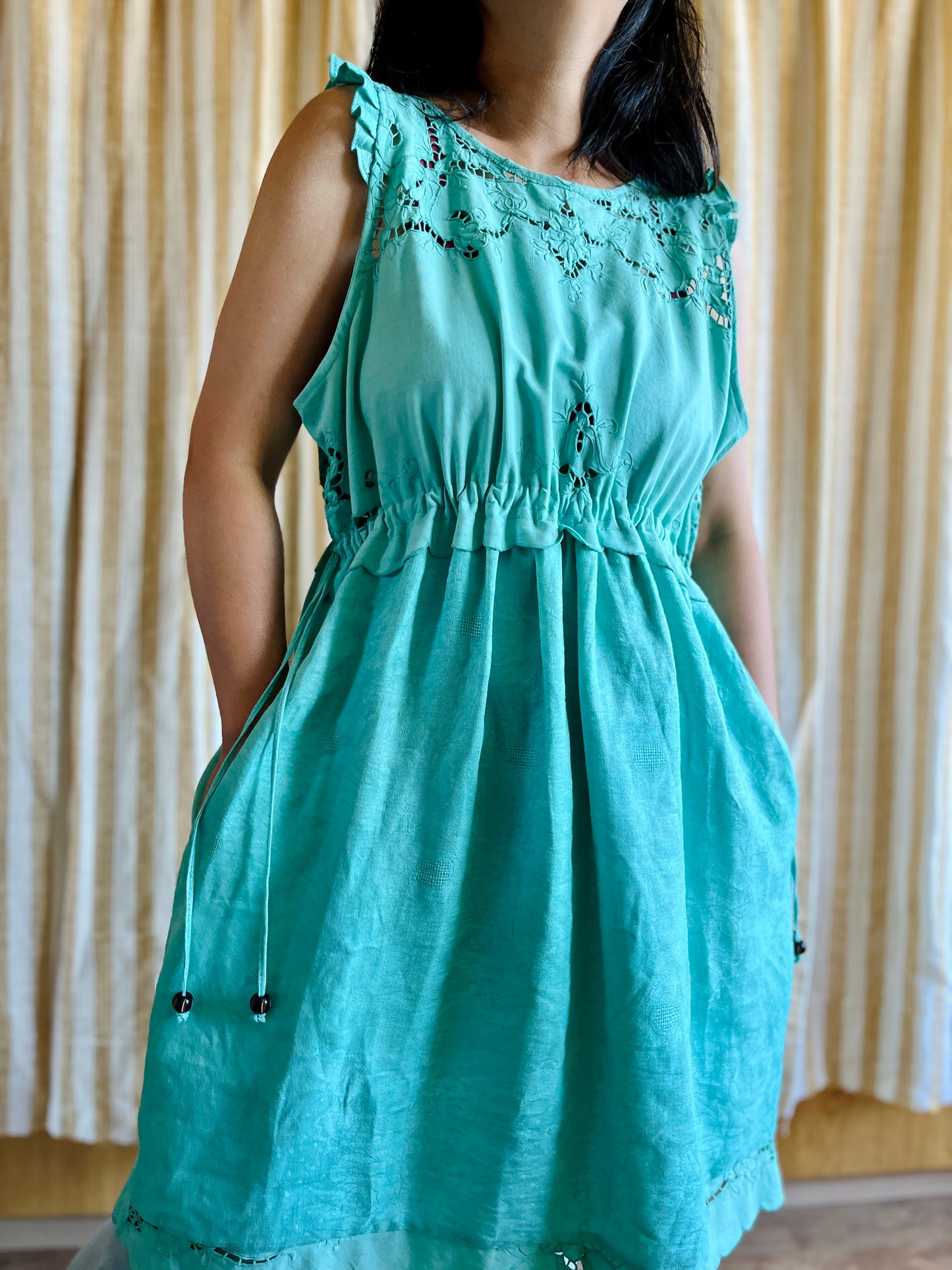 Passion Dyes - Turquoise cut work dress