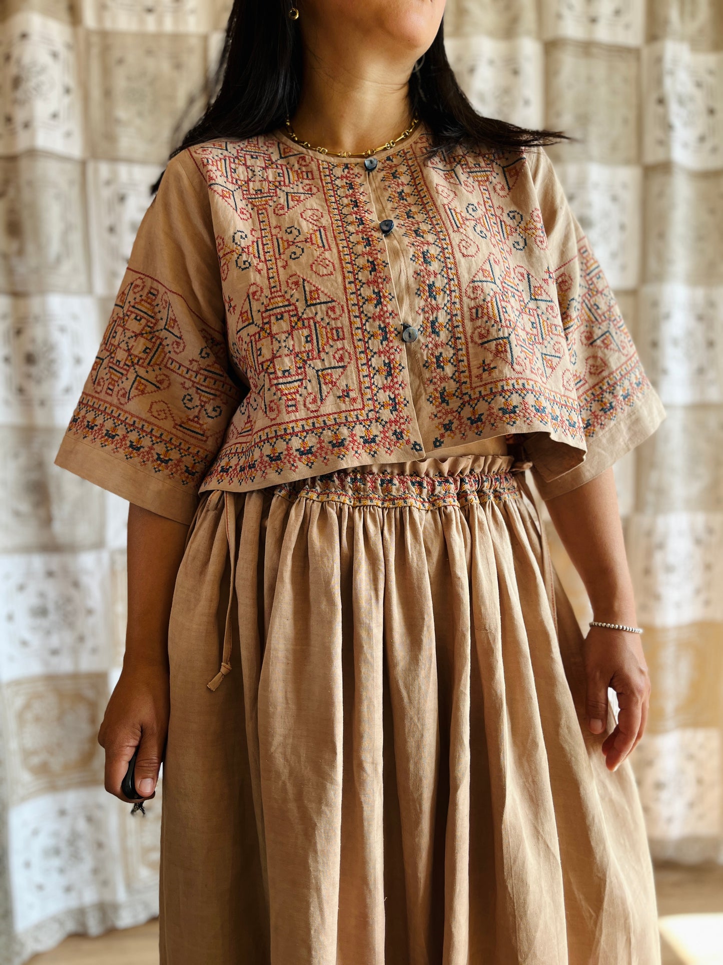 Full embroidery skirt set