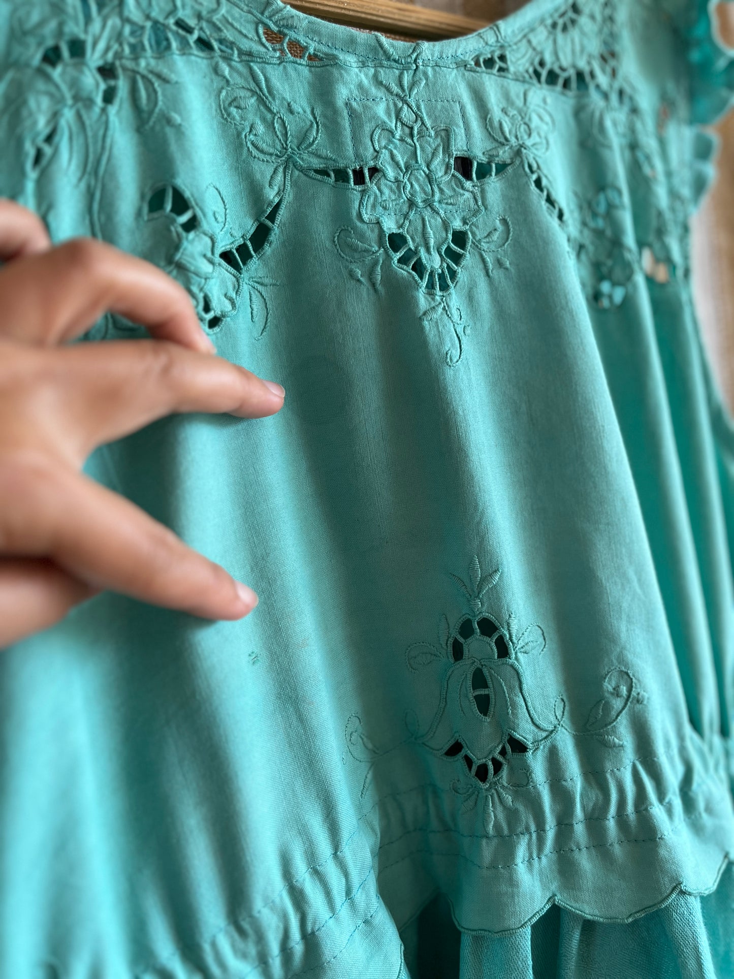 Passion Dyes - Turquoise cut work dress