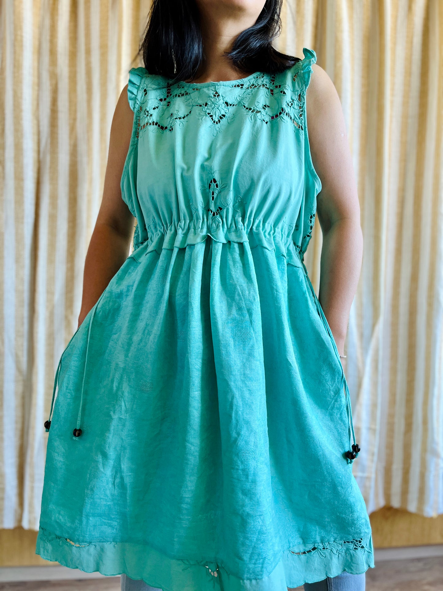 Passion Dyes - Turquoise cut work dress